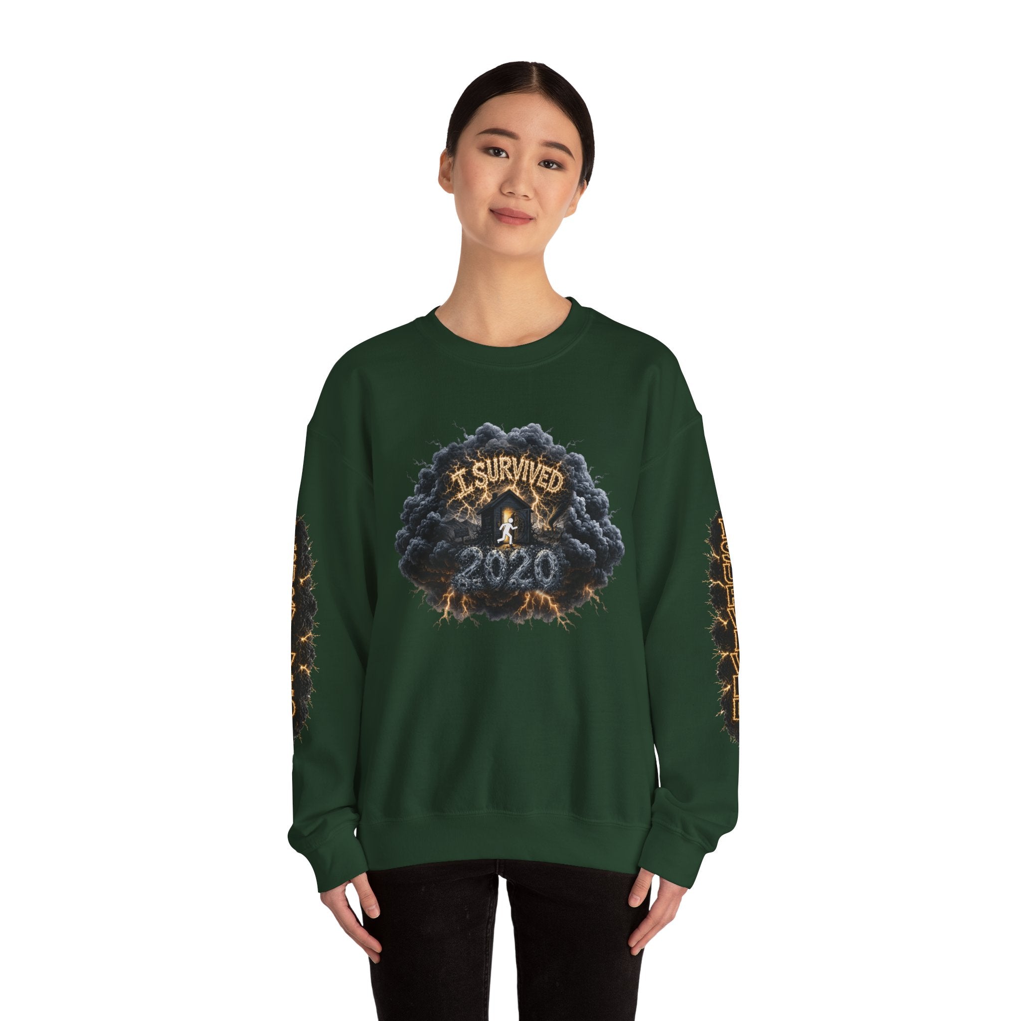 I Survived 2020 — Director's Cut Original Design Teaser Tee | Season 1 Premiere Drop Unisex Heavy Blend™ Crewneck Sweatshirt (SPECIAL EDITION)