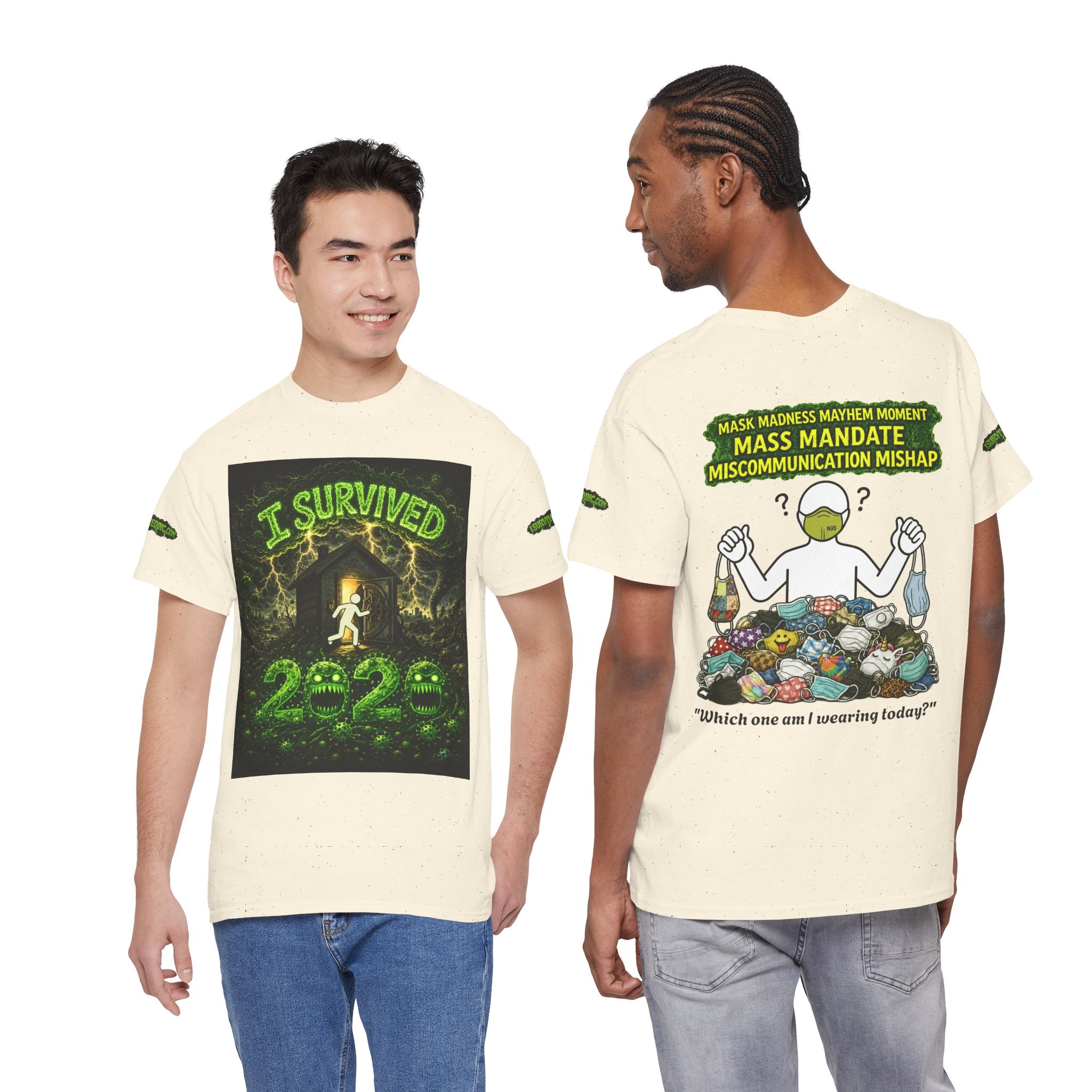 I Survived 2020 — PANDEMIC S1:E4: Special Edition "Mask Madness" Unisex Heavy Cotton Tee