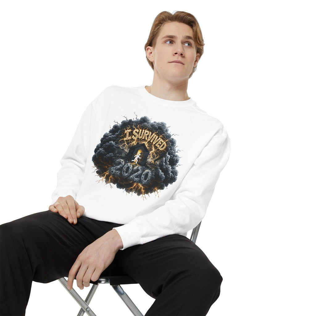 I Survived 2020 — Director's Cut Original Design Teaser Sweatshirt | Season 1 Premiere Drop Unisex Garment-Dyed Sweatshirt