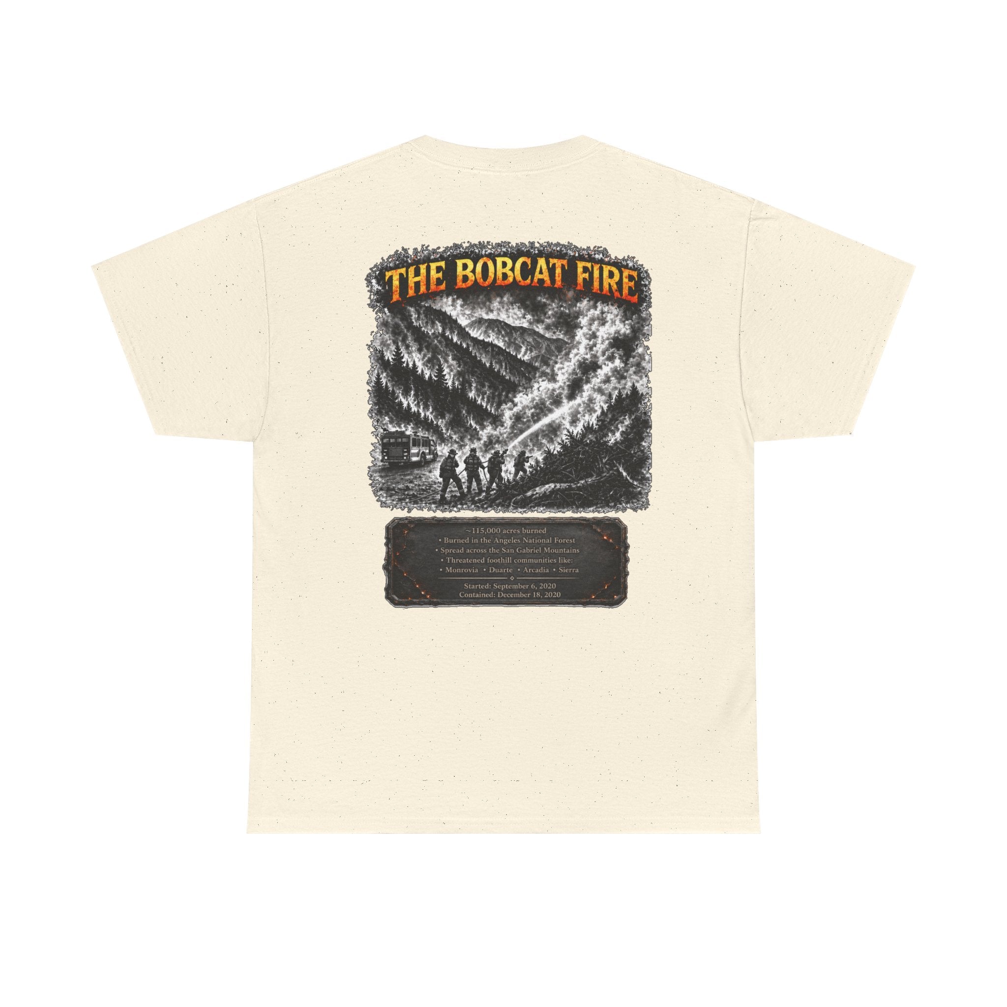 I Survived 2020 — WILDFIRES S2:E2: "The Bobcat Fire" Memorial Unisex Heavy Cotton Tee