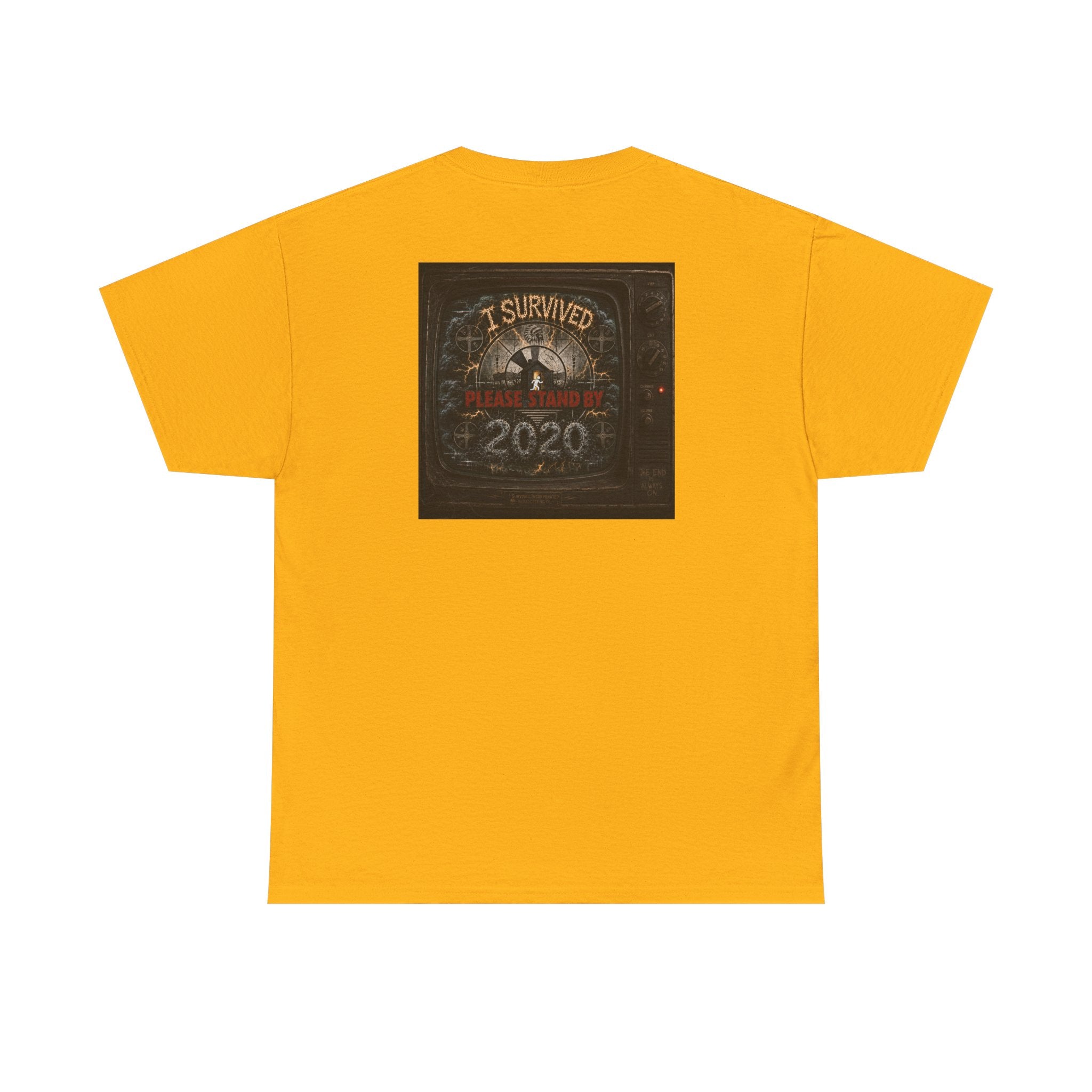 I Survived 2020 — "Please Stand By" Test Pattern Tee Summer Premier Unisex Heavy Cotton Tee