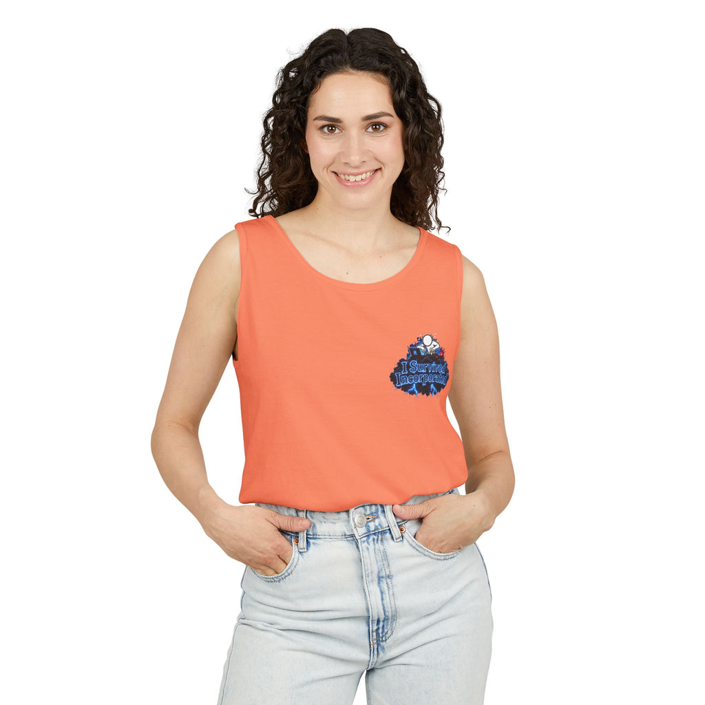I Survived 2020 — "Please Stand By" Test Pattern Tee Lockdown Special Edition Summer Exclusive Unisex Garment-Dyed Tank Top