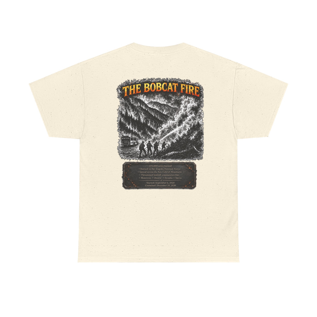 I Survived 2020 — WILDFIRES S2:E2: Director's Cut "The Bobcat Fire" Memorial Unisex Heavy Cotton Tee