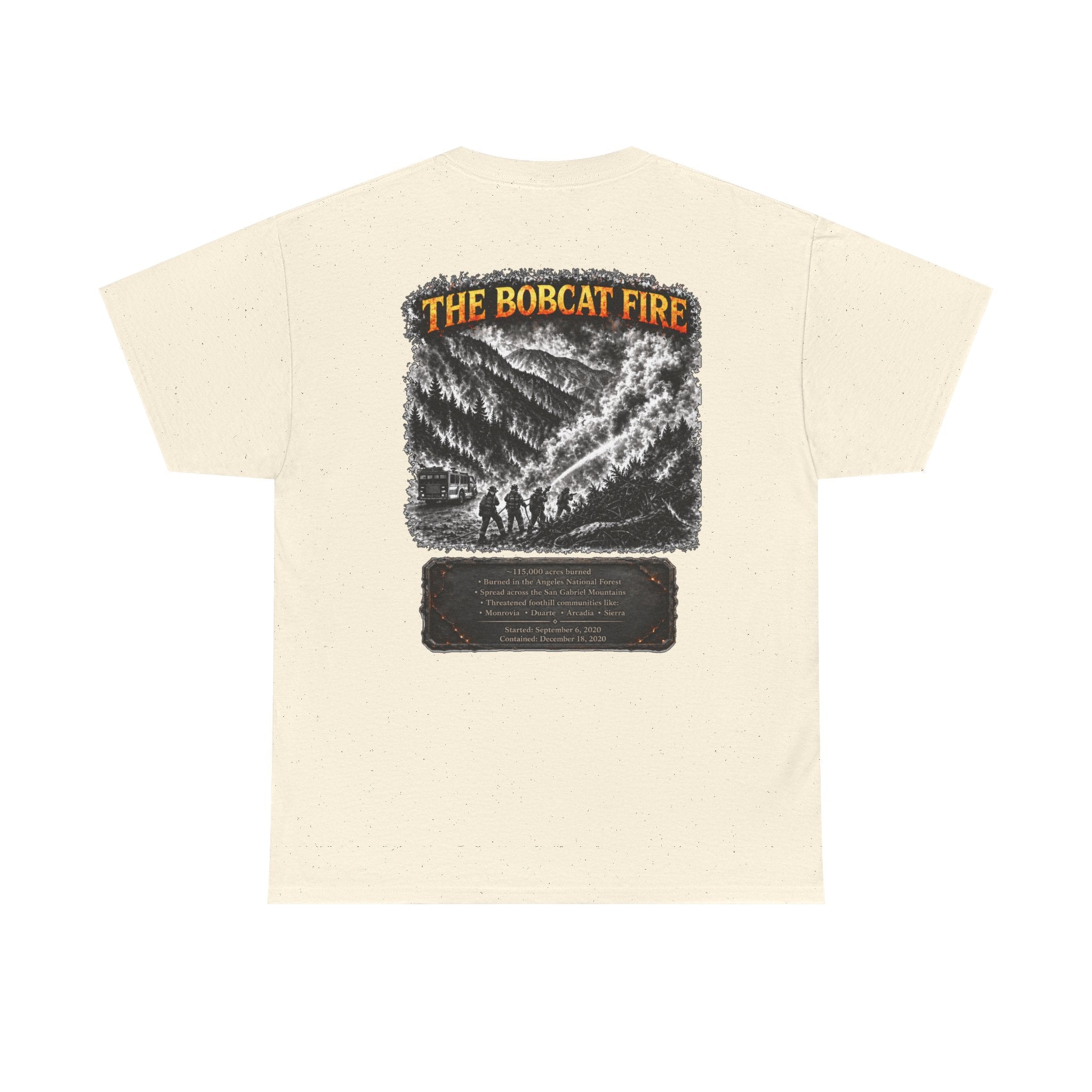 I Survived 2020 — WILDFIRES S2:E2: Director's Cut "The Bobcat Fire" Memorial Unisex Heavy Cotton Tee