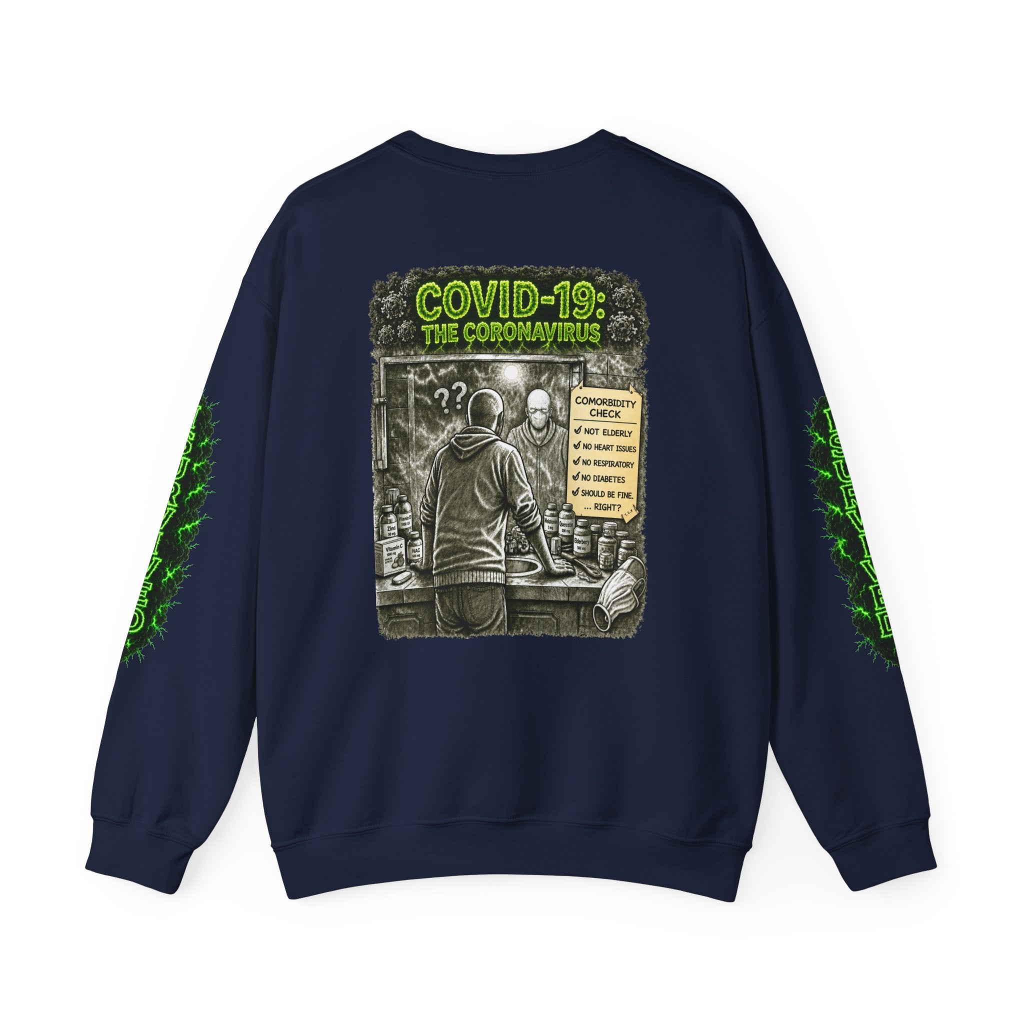 I Survived 2020 — PANDEMIC S1:E1: Director's Cut "COVID-19: The Coronavirus" Unisex Heavy Blend™ Crewneck Sweatshirt