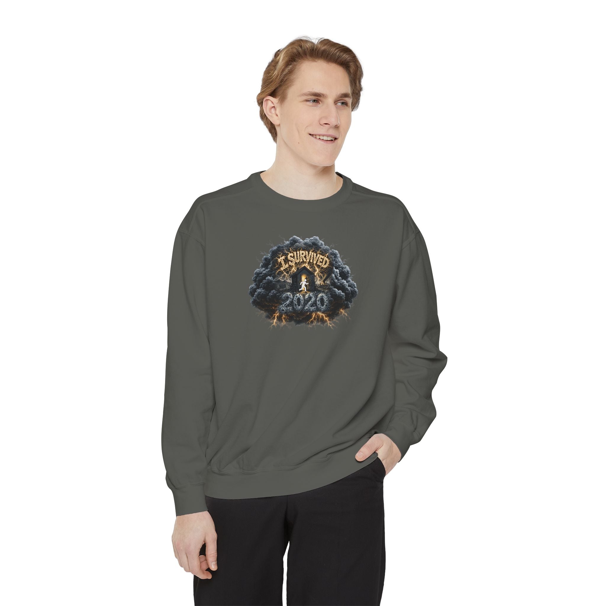 I Survived 2020 — Original PILOT Design: Director's Cut Unisex Garment-Dyed Sweatshirt