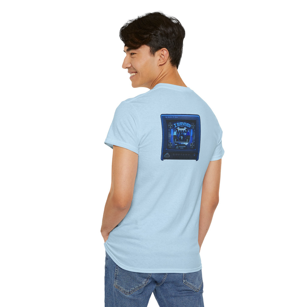 I Survived 2020 — "Please Stand By" Test Pattern Tee Lockdown Surveillance Edition Summer Exclusive Unisex Heavy Cotton Tee