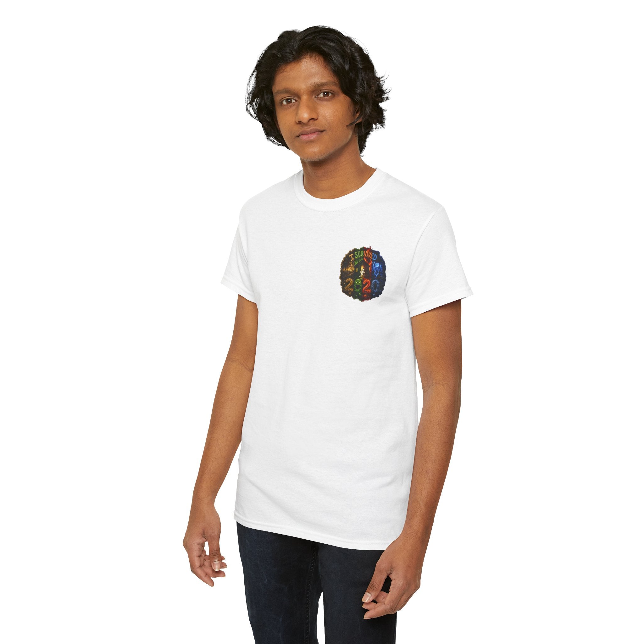 I Survived 2020 — "No Signal" Test Pattern Tee Alien Broadcast Finale Summer Premiere Unisex Heavy Cotton Tee