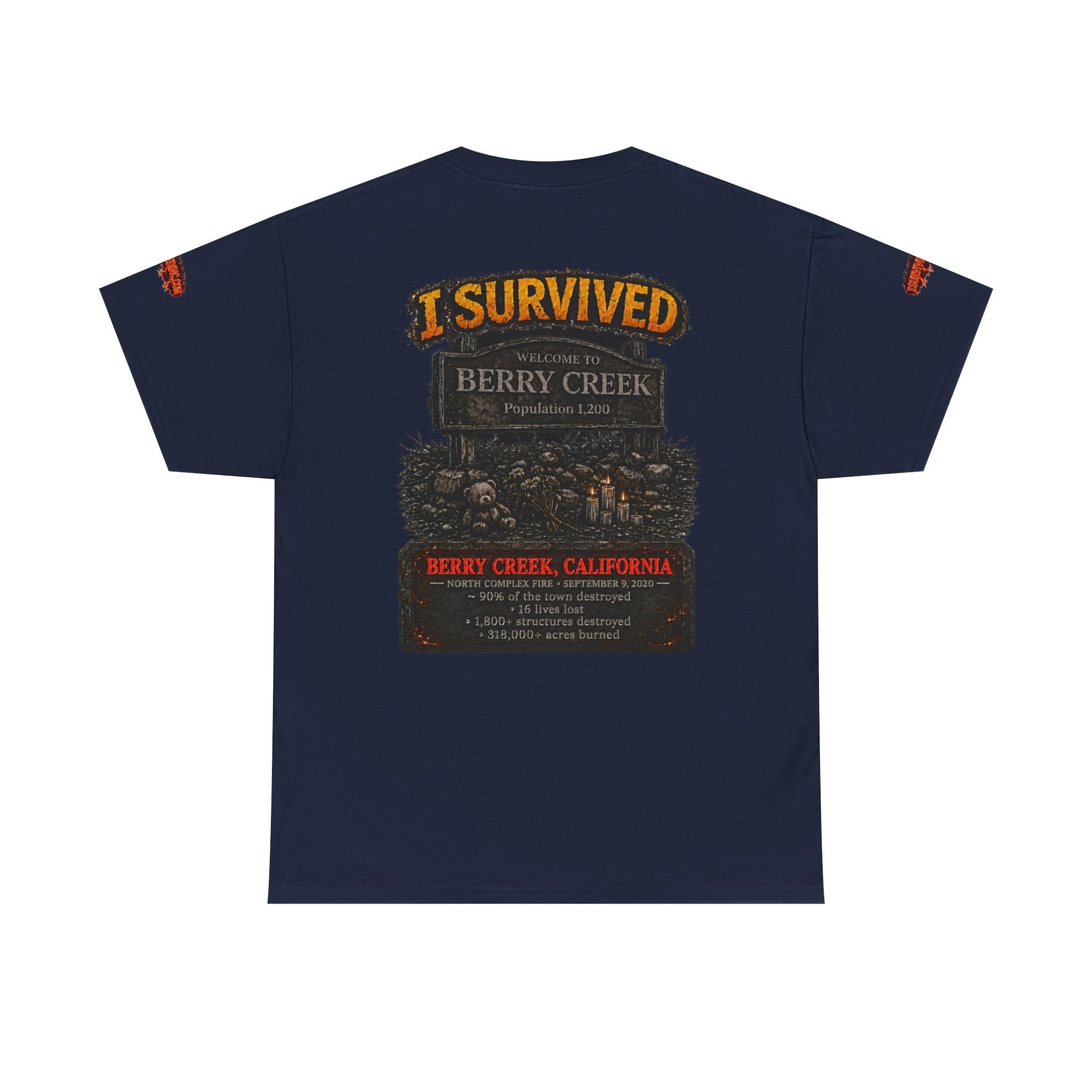 I Survived 2020 — Director's Cut S2:E1 "Berry Creek" | Wildfire Edition Memorial Unisex Heavy Cotton Tee (SPECIAL EDITION)