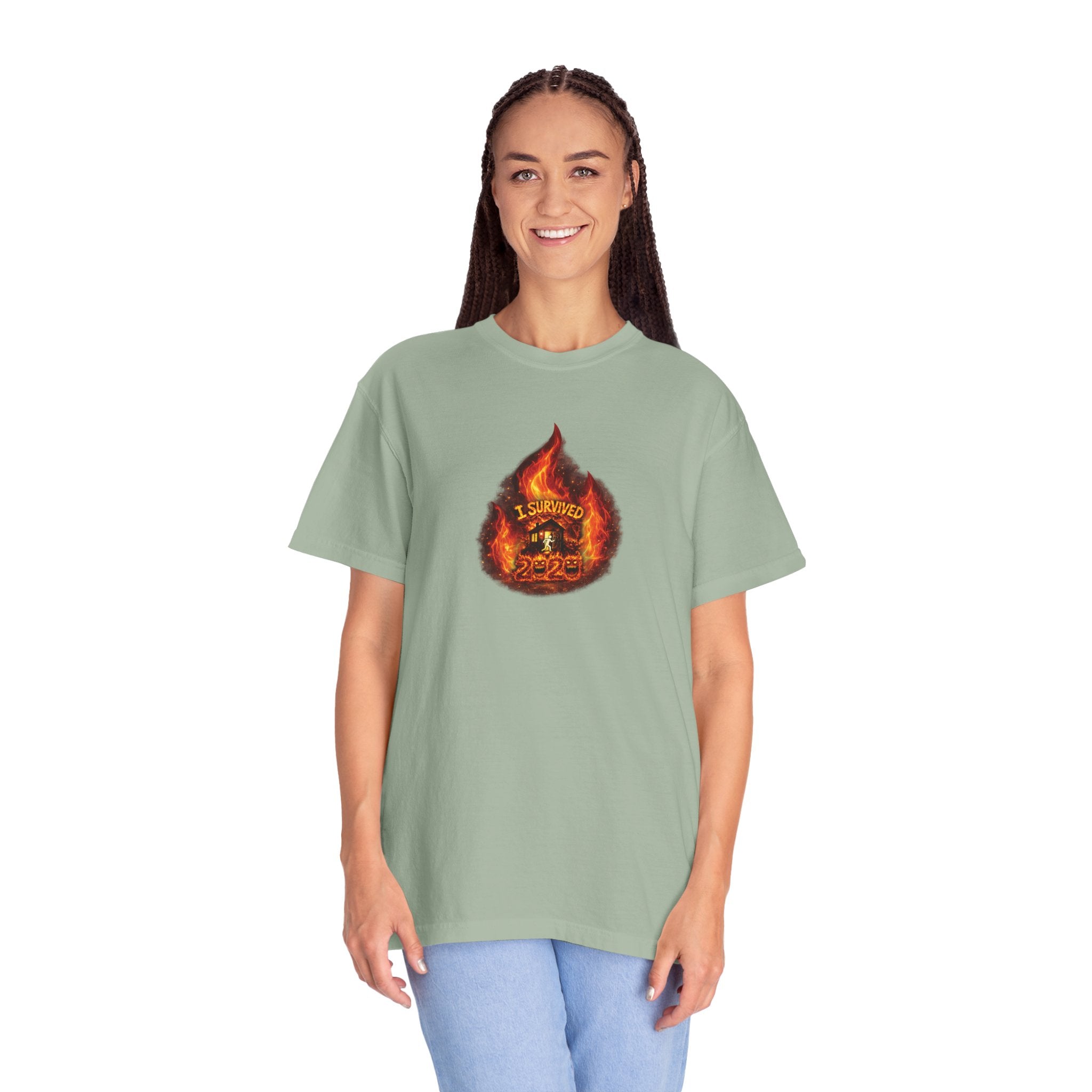 I Survived 2020 — WILDFIRES S2:E4: Director's Cut "Western U.S. Wildfire Season" Memorial Unisex Garment-Dyed T-shirt