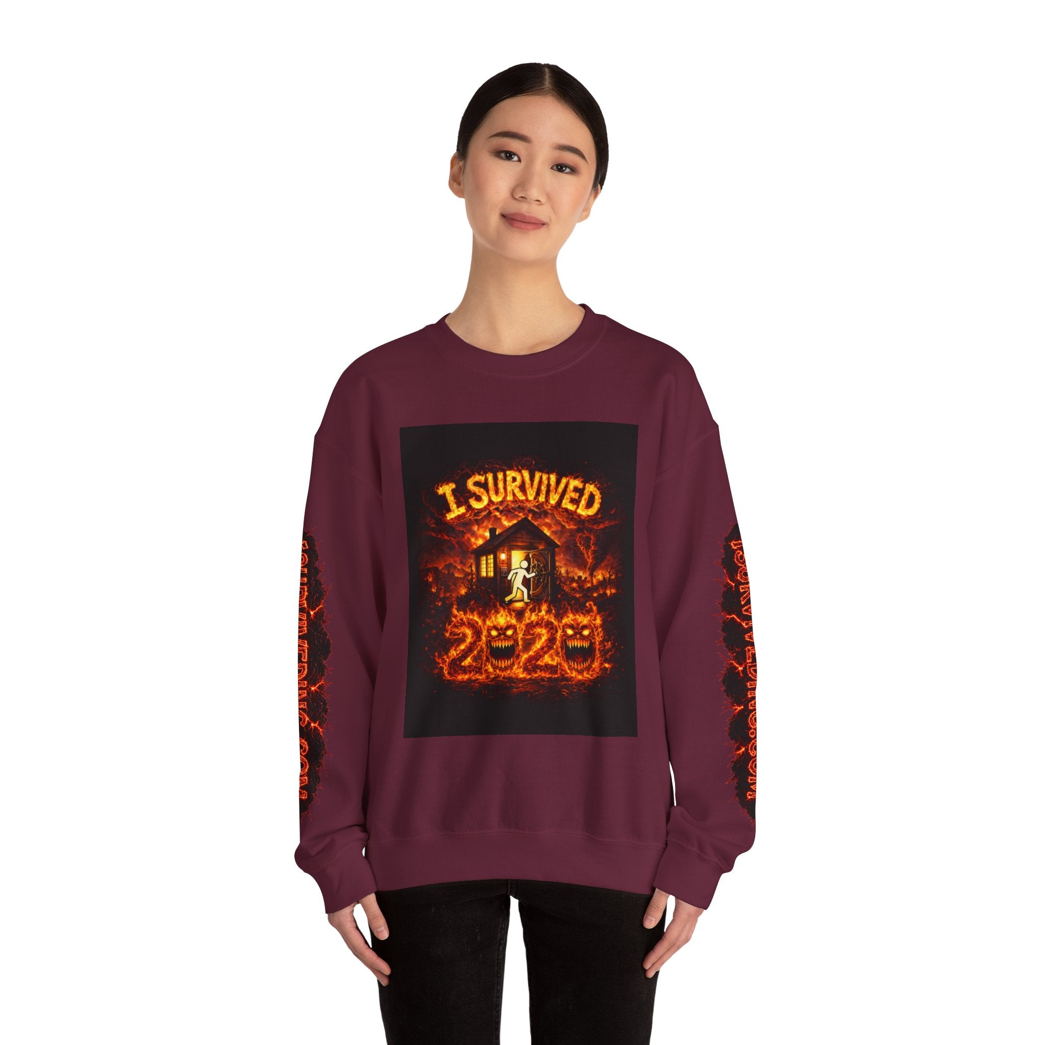 I Survived 2020 — S2:E2 "The Bobcat Fire" | Wildfire Edition Memorial Unisex Heavy Blend™ Crewneck Sweatshirt
