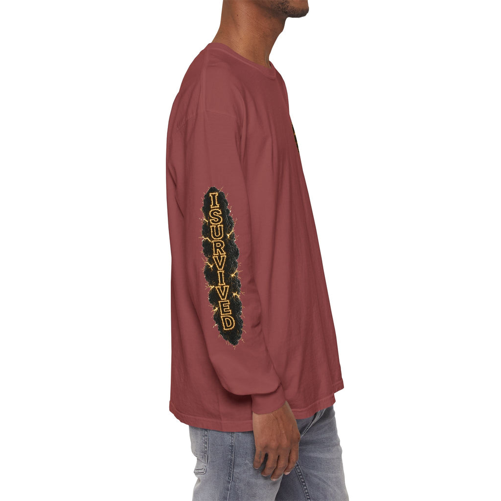 I Survived 2020 — "No Signal" Test Pattern Tee Special Edition Alien Broadcast Finale Summer Premiere Unisex Garment-Dyed Long Sleeve T-Shirt