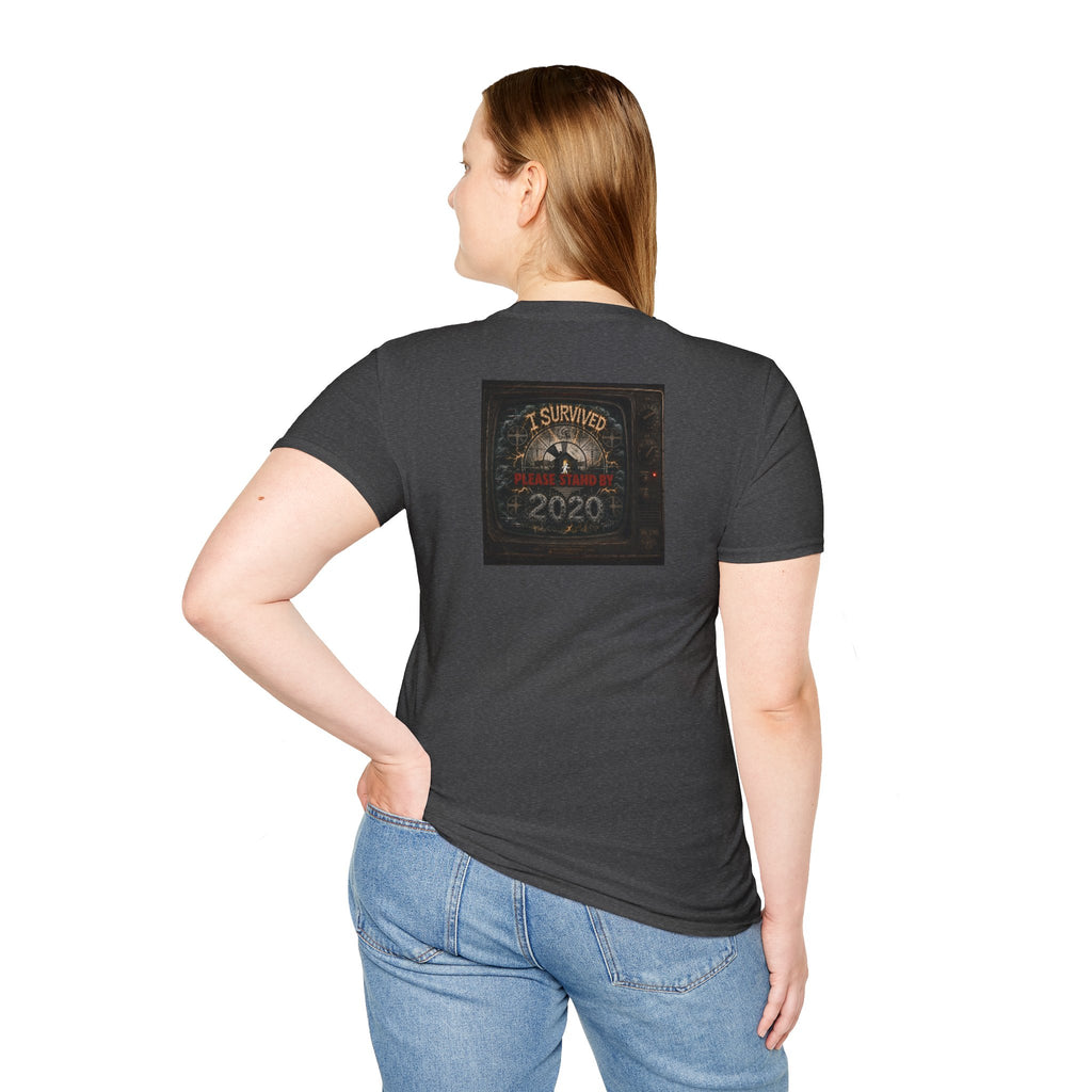 I Survived 2020 — "Please Stand By" Test Pattern Tee Summer Premier Unisex Softstyle T-Shirt