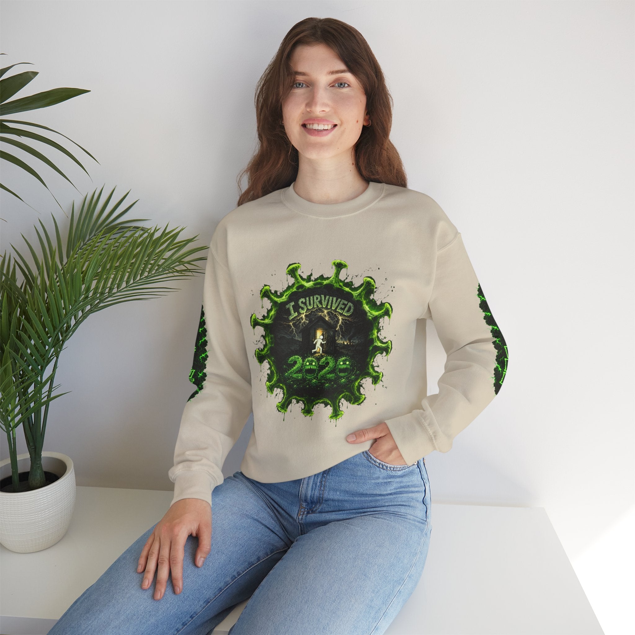 I Survived 2020 — Director's Cut S1:E4 "Mask Madness Mayhem Moment" | Pandemic Edition Unisex Heavy Blend™ Crewneck Sweatshirt