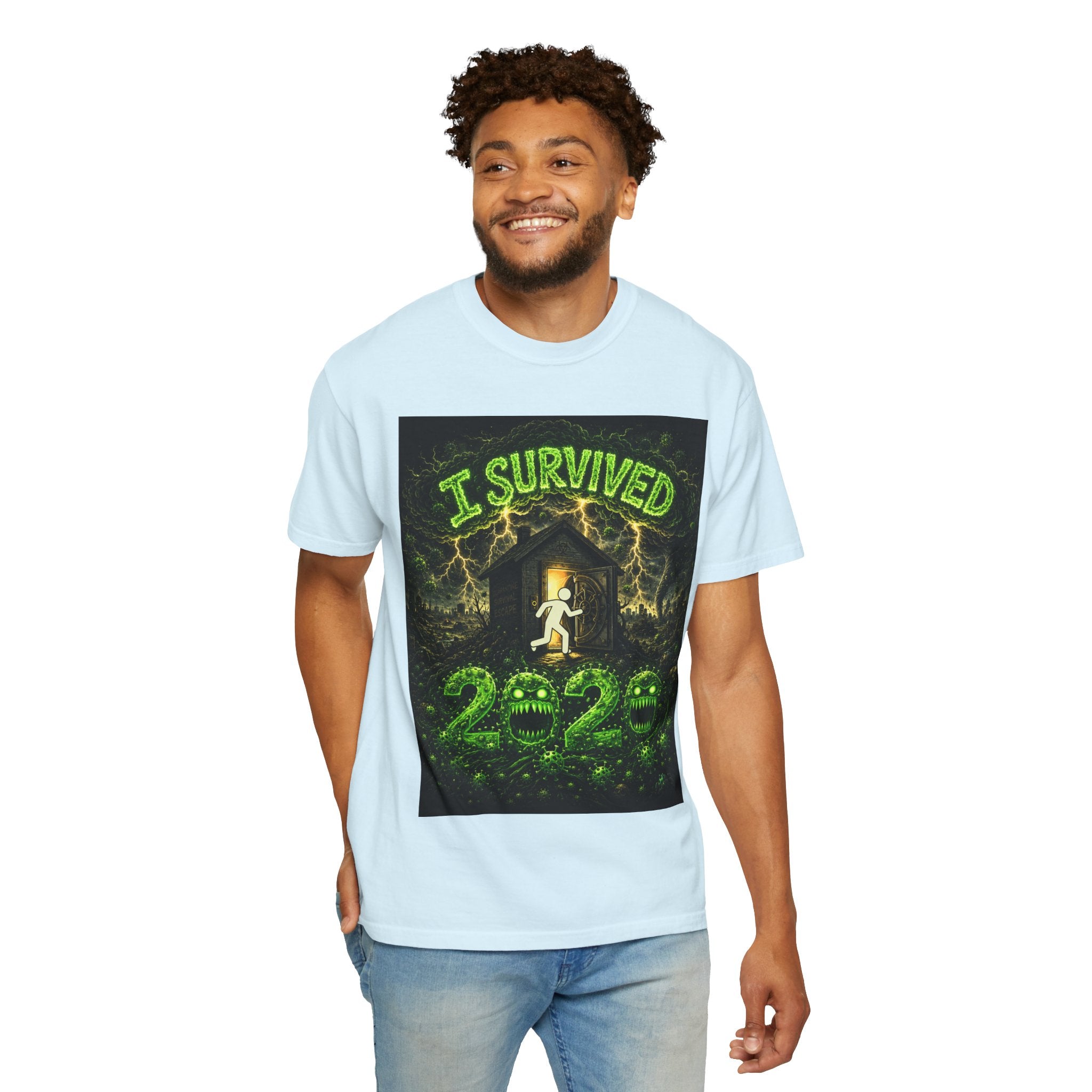 I Survived 2020 — S1:E3 "The Jab!" | Pandemic Edition Unisex Garment-Dyed T-shirt
