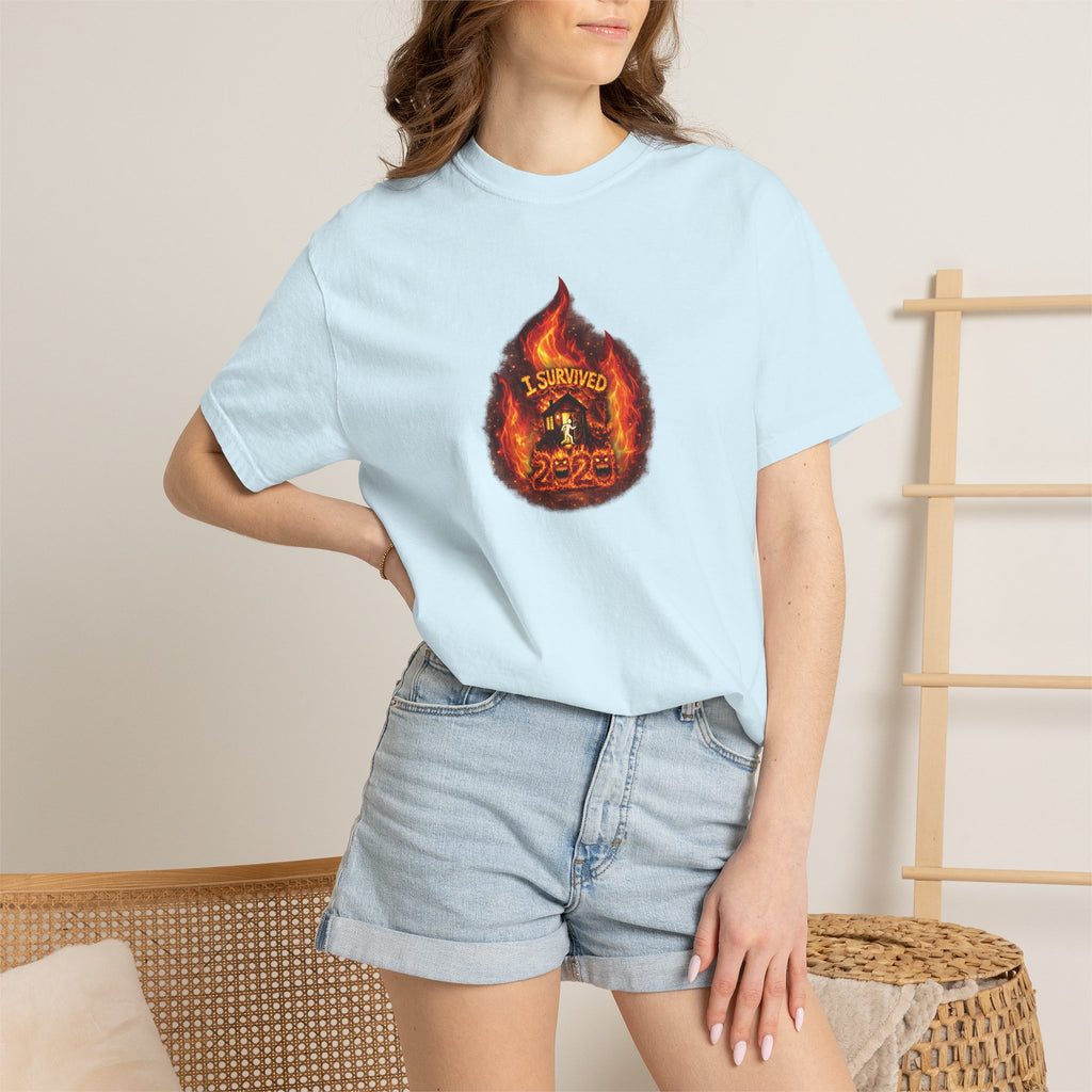 I Survived 2020 — WILDFIRES S2:E1: Director's Cut "Berry Creek" Memorial Unisex Garment-Dyed T-shirt