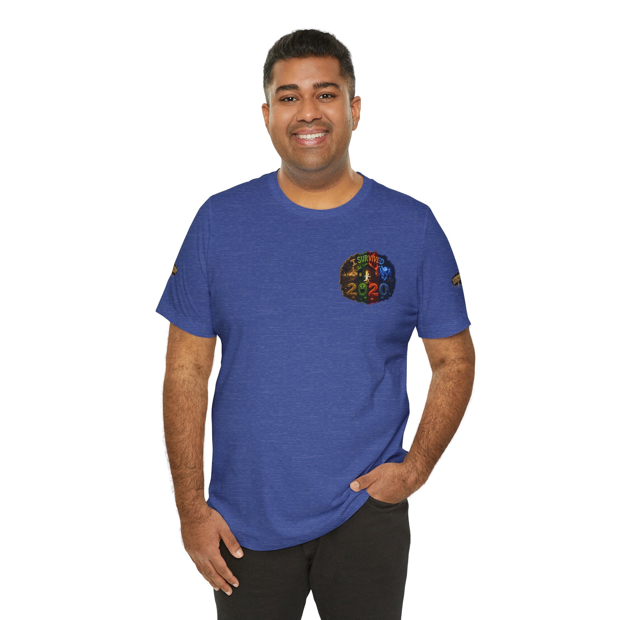 I Survived 2020 — "No Signal" Test Pattern Tee Alien Broadcast Finale Summer Premiere Unisex Jersey Short Sleeve Tee