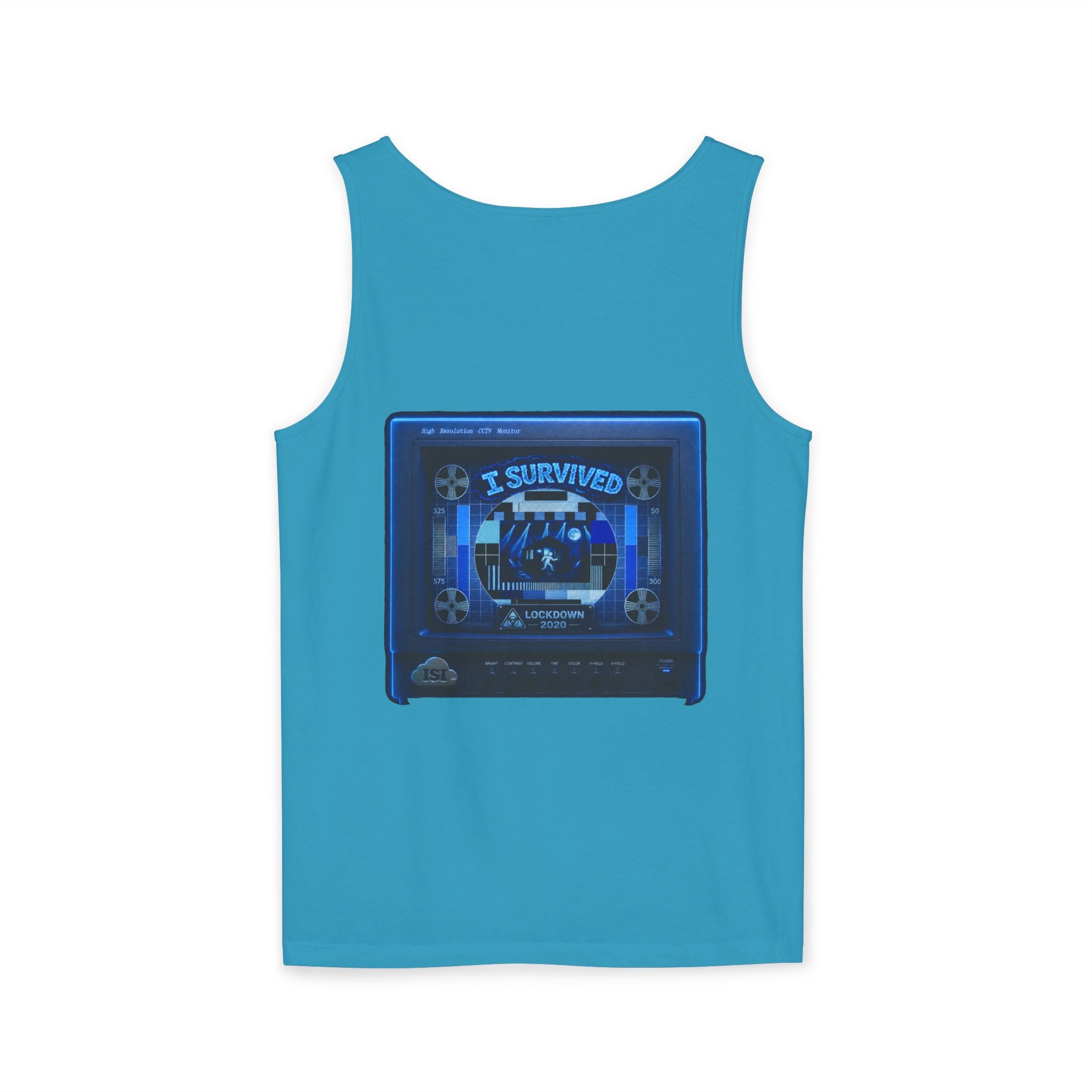 I Survived 2020 — "Please Stand By" Test Pattern Tee Lockdown Special Edition Summer Exclusive Unisex Garment-Dyed Tank Top