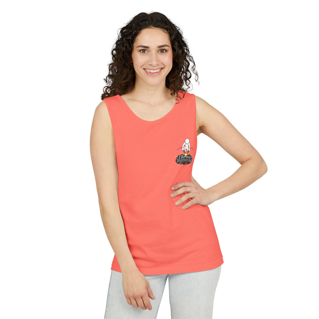 I Survived 2020 — "Please Stand By" Test Pattern Tee Summer Premier  Unisex Garment-Dyed Tank Top