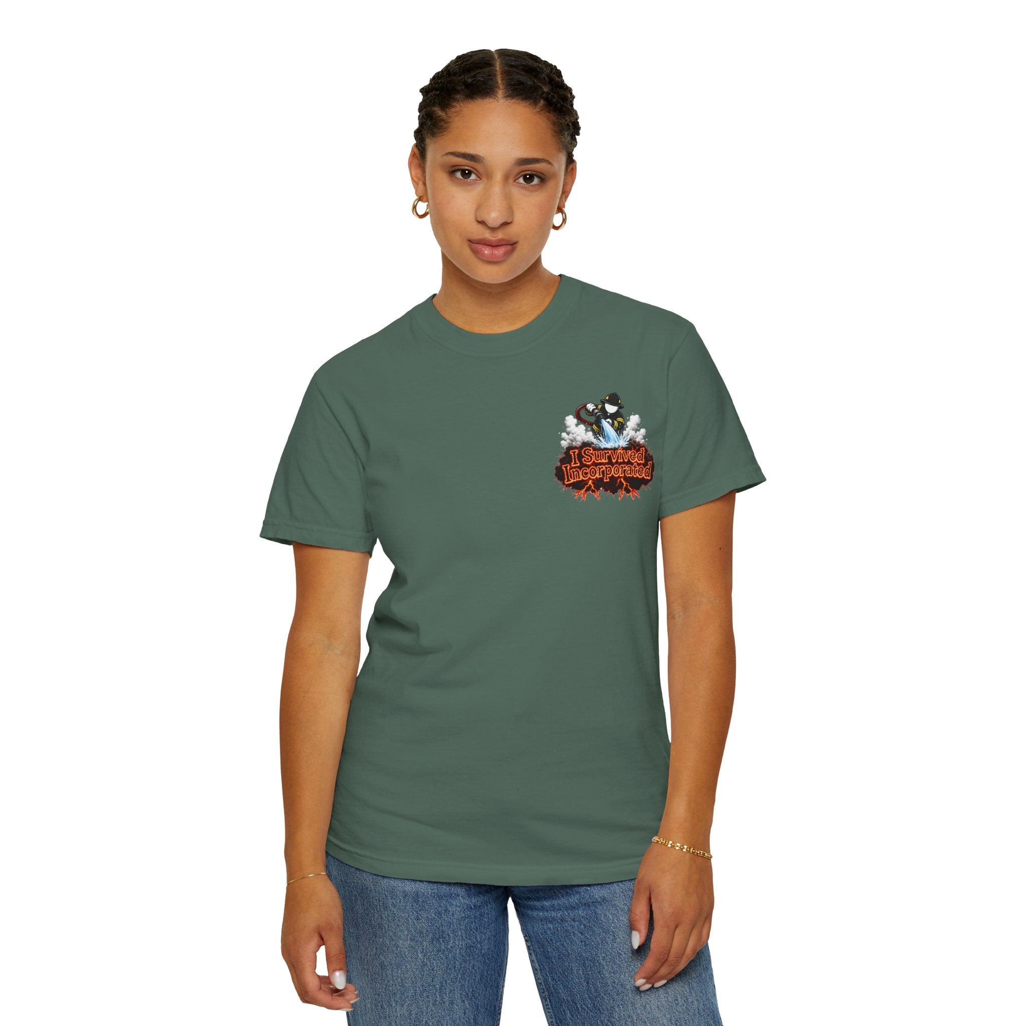 I Survived 2020 — "Please Stand By" Test Pattern Tee Wildfire Signal Edition Summer Premiere Unisex Garment-Dyed T-shirt