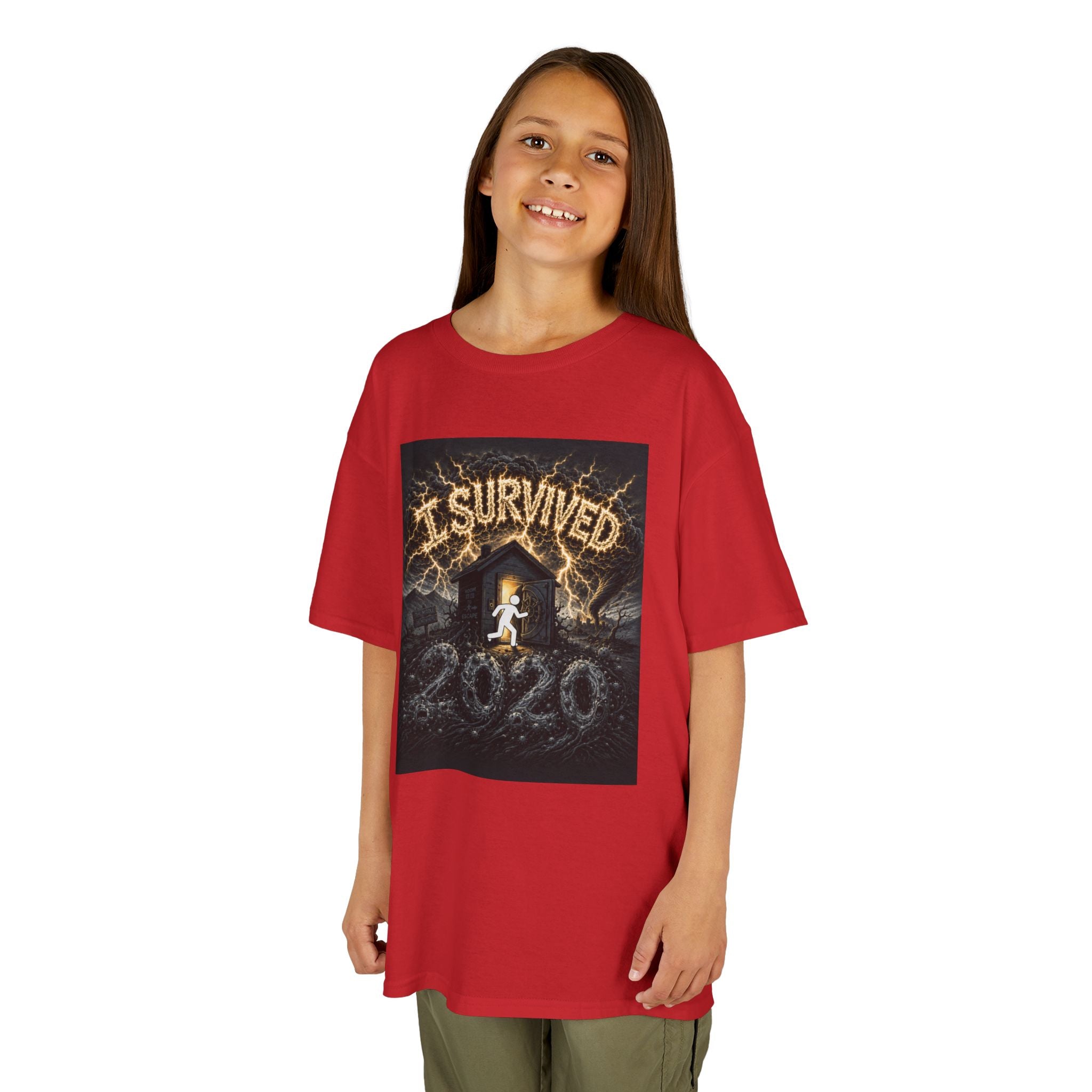 I Survived 2020 — Original Design Teaser Tee | Season 1 Premiere Drop Kids Heavy Cotton™ Tee