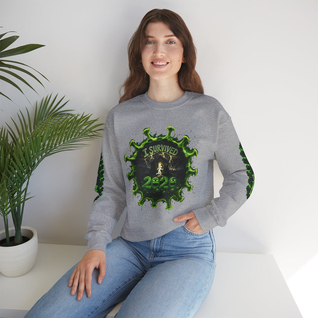 I Survived 2020 — Director's Cut S1:E3 "The Jab!" | Pandemic Edition Unisex Heavy Blend™ Crewneck Sweatshirt