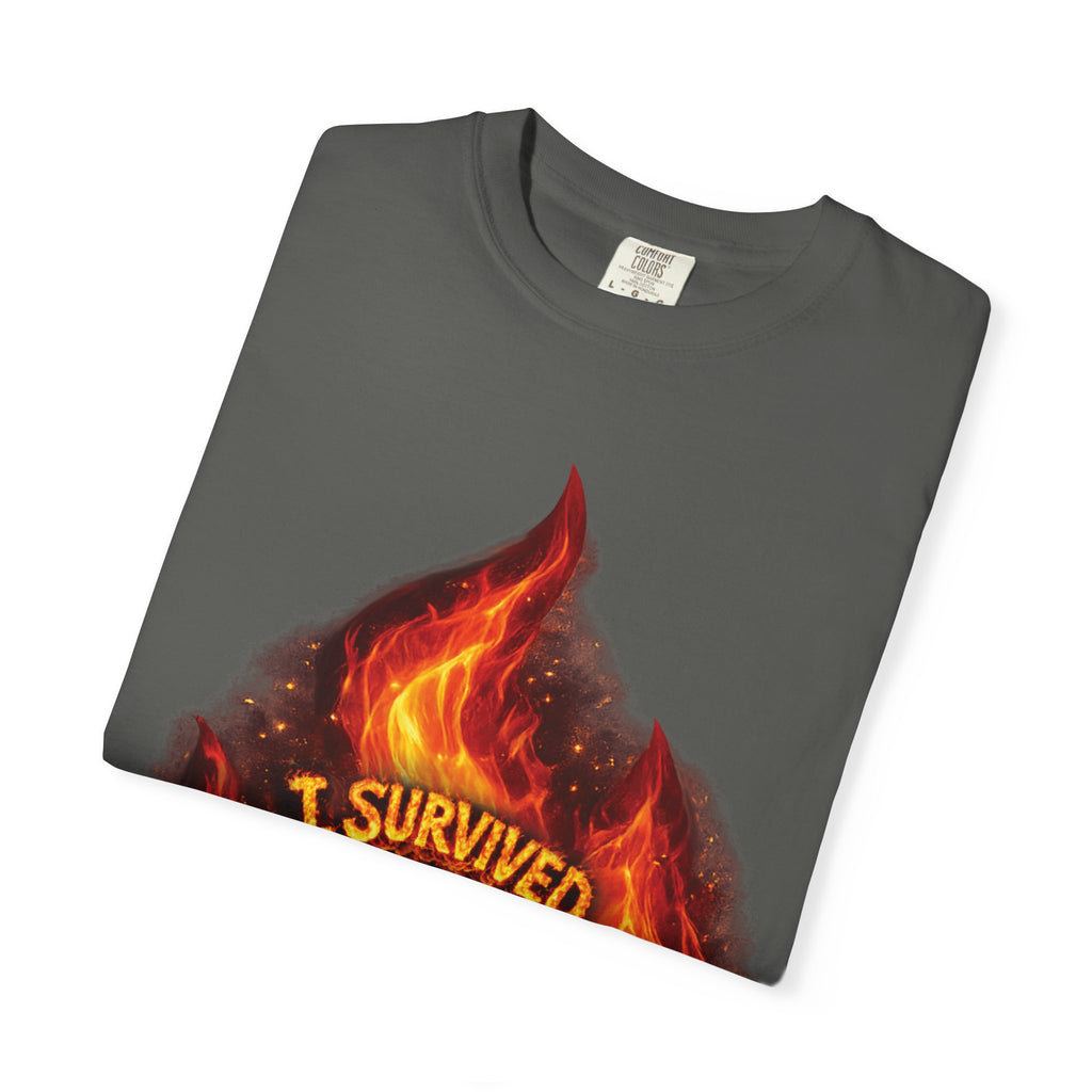 I Survived 2020 — Director's Cut S2:E3 "The California Wildfires" | Wildfire Edition Memorial Unisex Garment-Dyed T-shirt