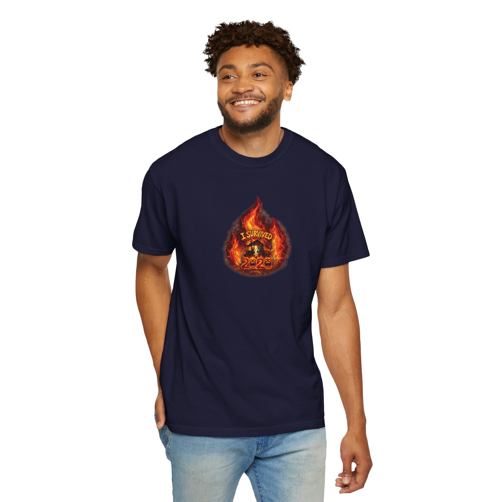 I Survived 2020 — WILDFIRES S2:E4: Director's Cut "Western U.S. Wildfire Season" Memorial Unisex Garment-Dyed T-shirt