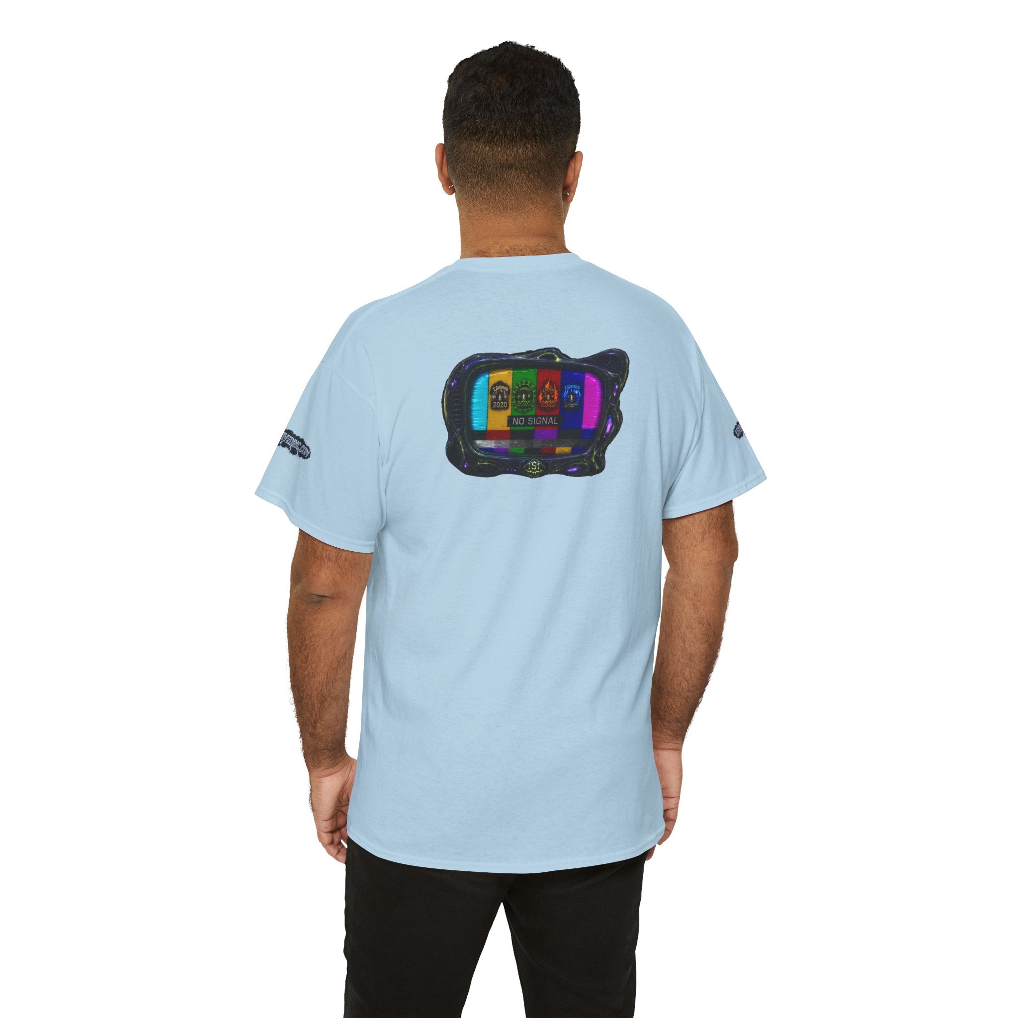 I Survived 2020 — "No Signal" Test Pattern Tee Alien Broadcast Finale Special Edition Summer Premiere Unisex Heavy Cotton Tee