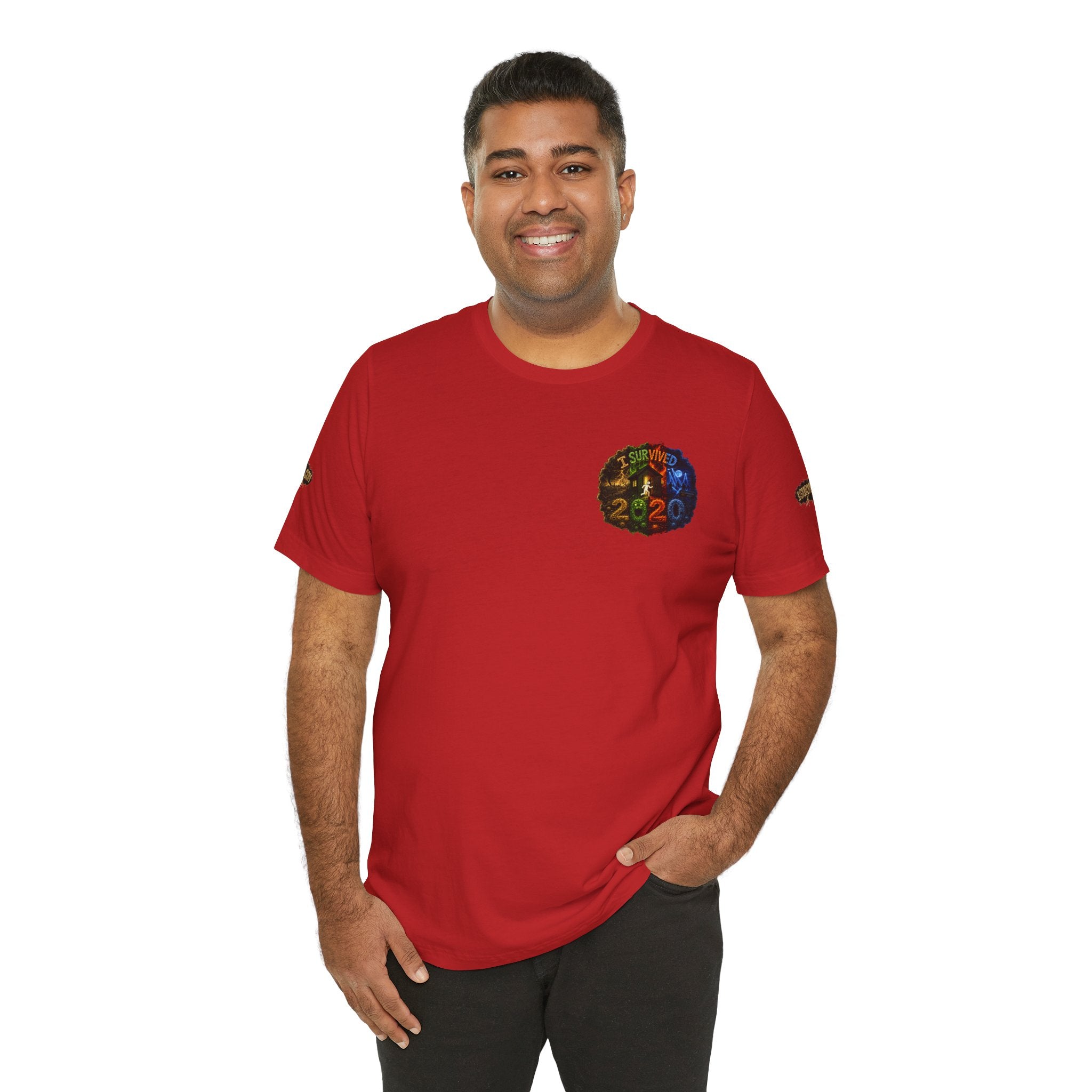 I Survived 2020 — "No Signal" Test Pattern Tee Alien Broadcast Finale Summer Premiere Unisex Jersey Short Sleeve Tee