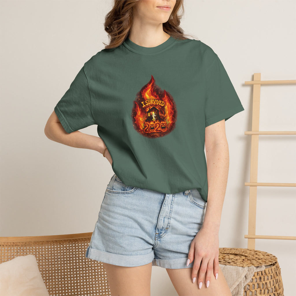 I Survived 2020 — WILDFIRES S2:E4: Director's Cut "Western U.S. Wildfire Season" Memorial Unisex Garment-Dyed T-shirt