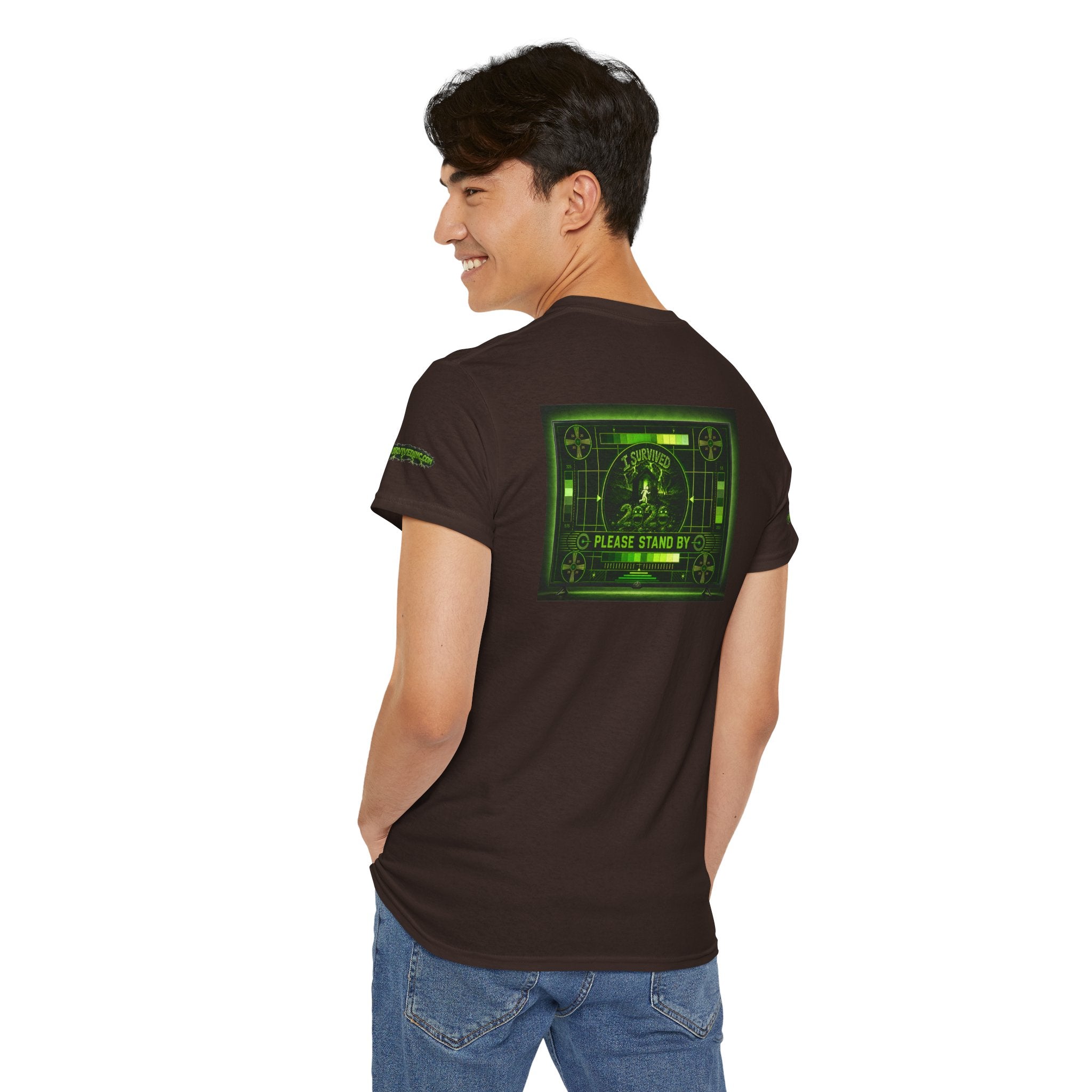 I Survived 2020 — "Please Stand By" Test Pattern Toxic Signal Tee Special Edition Summer Premiere Unisex Heavy Cotton Tee
