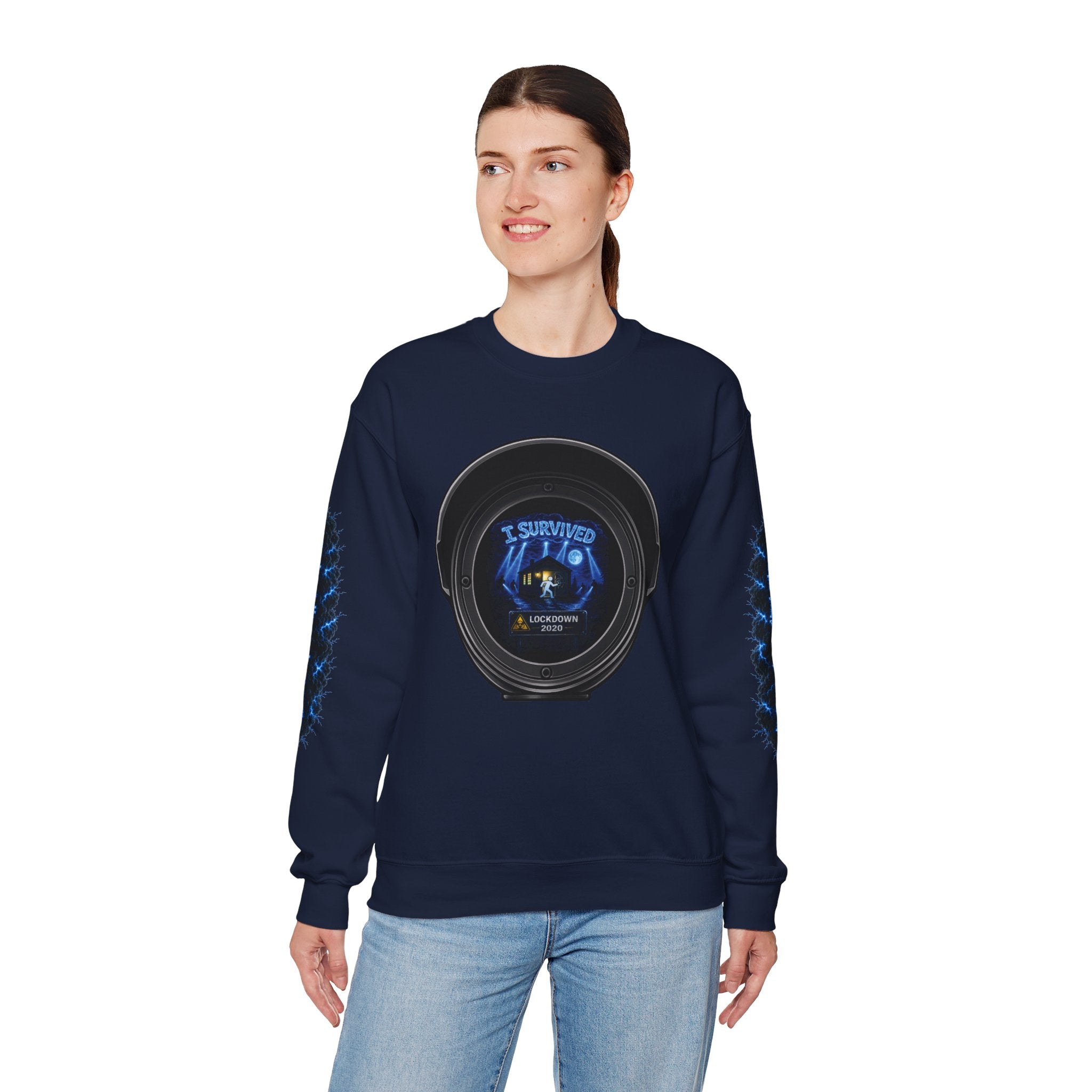 I Survived 2020 — Director's Cut S3:E4 "Working From Home" | Mid-Season Finale Pt. 1 | Lockdown Edition Documentary Unisex Heavy Blend™ Crewneck Sweatshirt