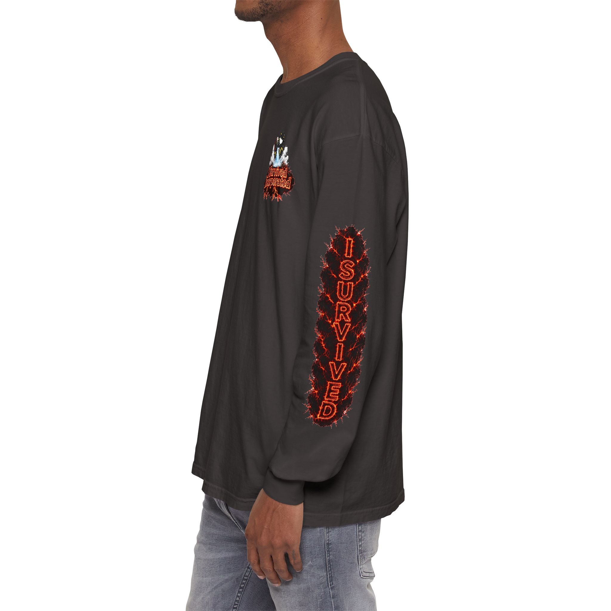 I Survived 2020 — "Please Stand By" Test Pattern Tee Special Edition Wildfire Signal Edition Summer Premiere Unisex Garment-Dyed Long Sleeve T-Shirt
