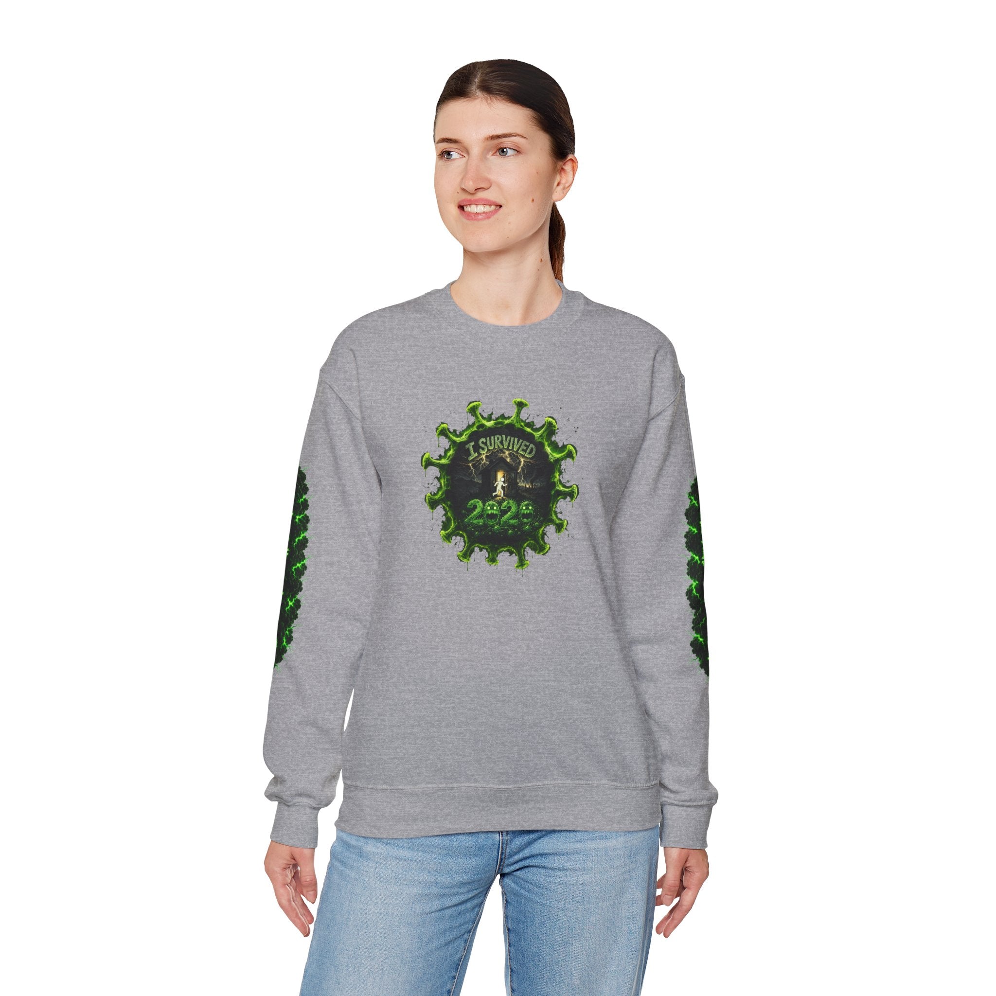 I Survived 2020 — PANDEMIC S1:E4: Director's Cut "Mask Madness" Unisex Heavy Blend™ Crewneck Sweatshirt