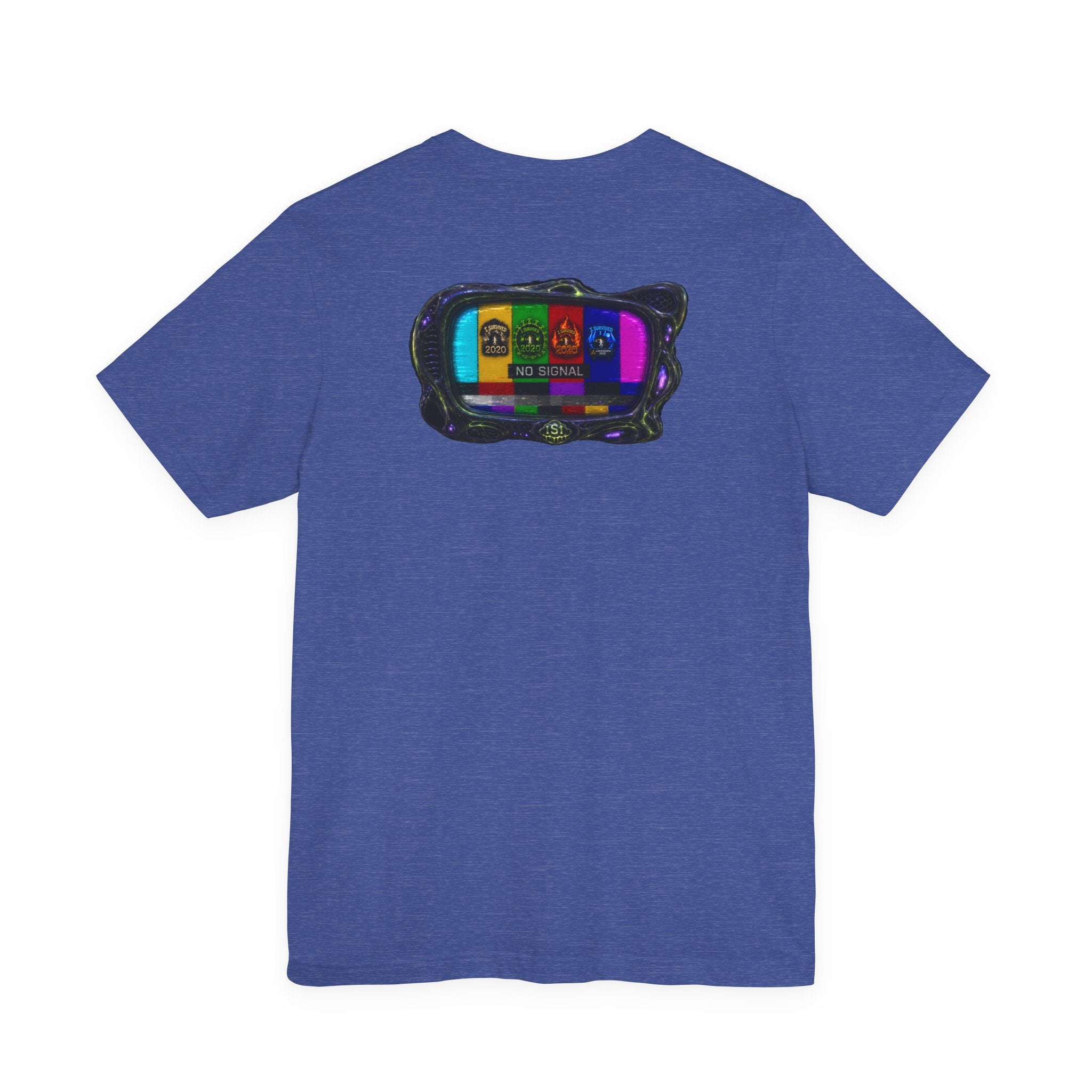 I Survived 2020 — "No Signal" Test Pattern Tee Alien Broadcast Finale Summer Premiere Unisex Jersey Short Sleeve Tee