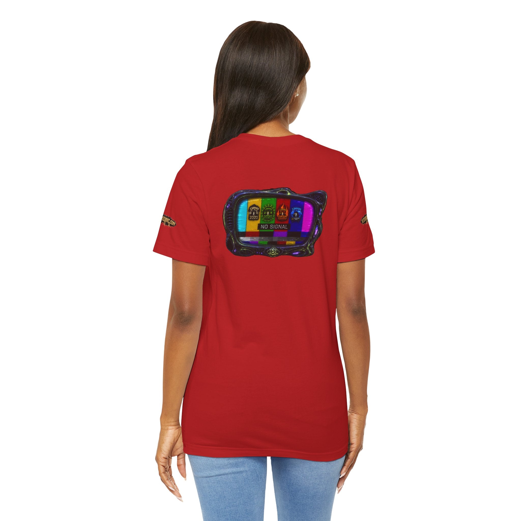 I Survived 2020 — "No Signal" Test Pattern Tee Alien Broadcast Finale Summer Premiere Unisex Jersey Short Sleeve Tee