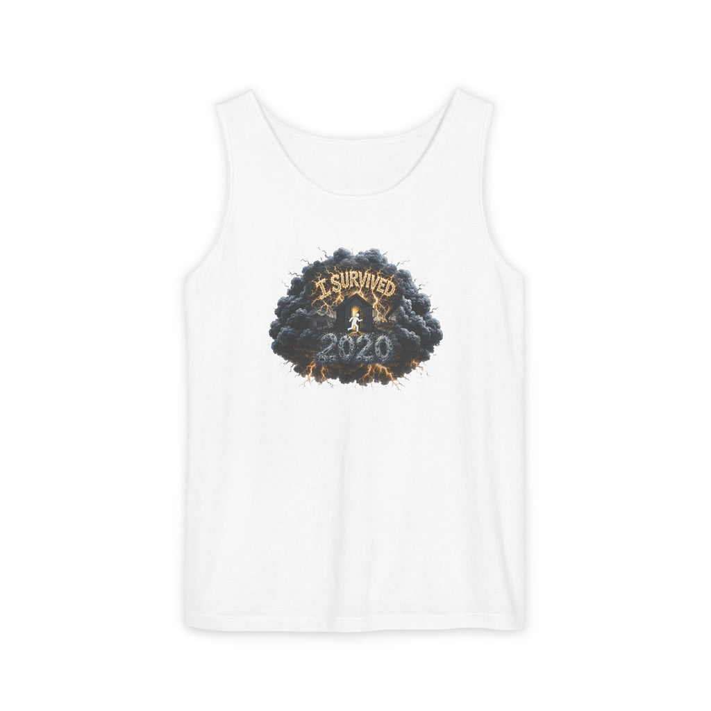 I Survived 2020 — Original PILOT Design: Director's Cut Unisex Garment-Dyed Tank Top