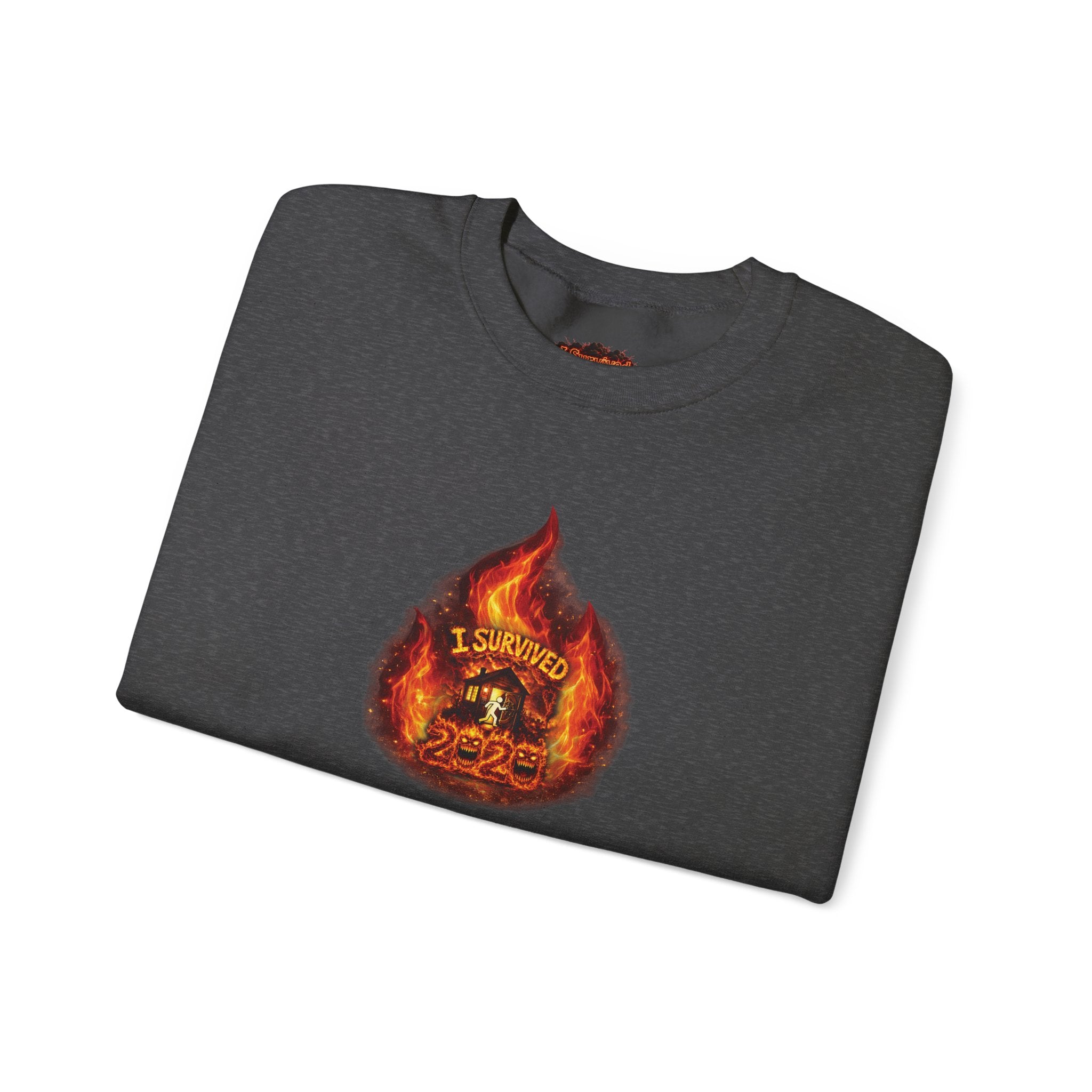 I Survived 2020 — WILDFIRES S2:E4: Director's Cut "Western U.S. Wildfire Season" Memorial Unisex Heavy Blend™ Crewneck Sweatshirt