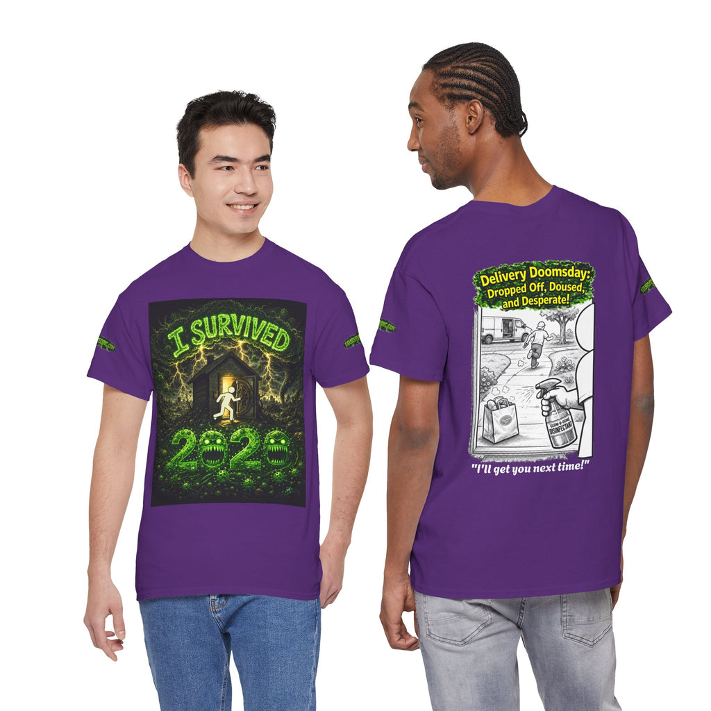 Sobreviví al 2020 — T1:E5 "El día del juicio final de las entregas" | Camiseta unisex de algodón pesado (Edición Pandemia) (EDICIÓN ESPECIAL)