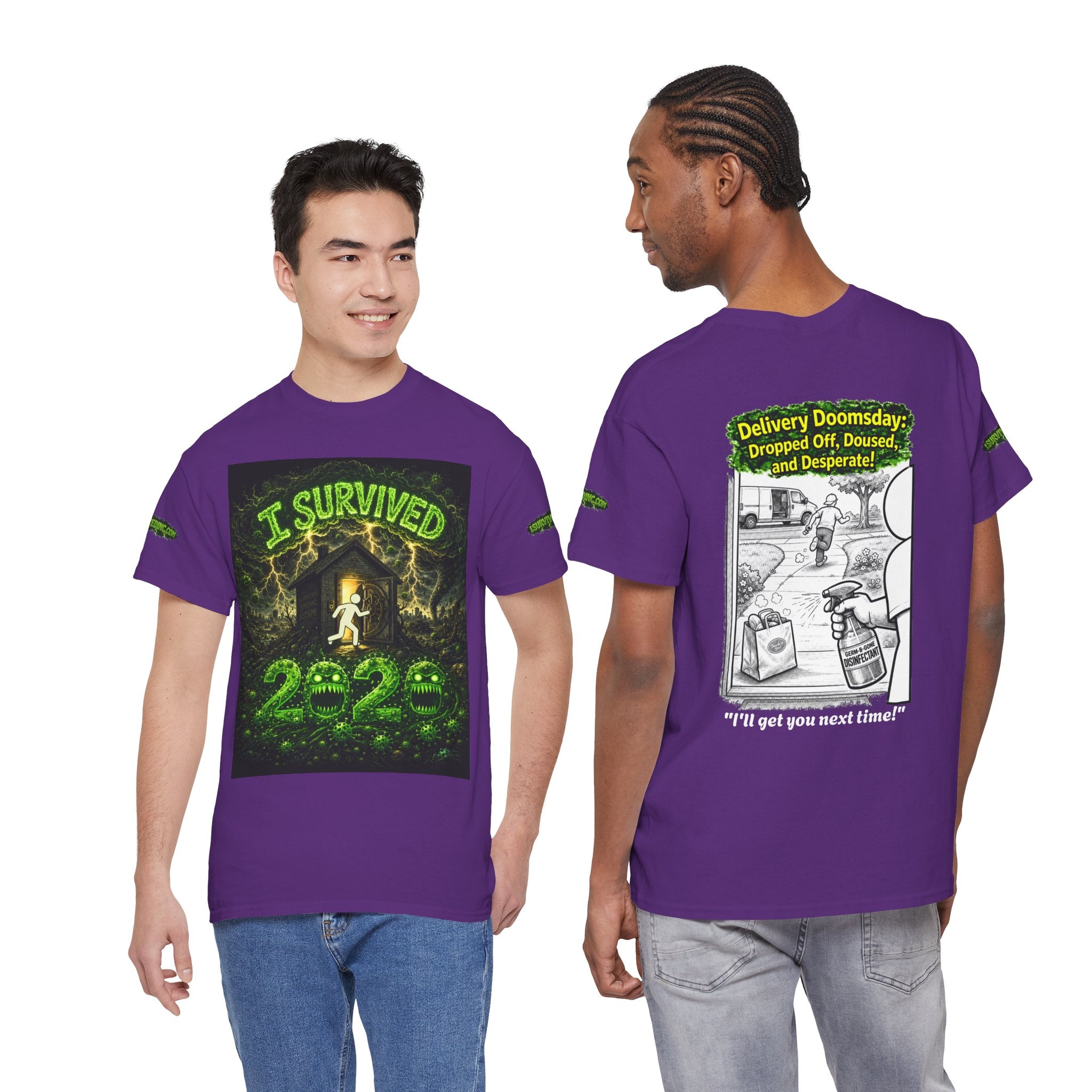 Sobreviví al 2020 — T1:E5 "El día del juicio final de las entregas" | Camiseta unisex de algodón pesado (Edición Pandemia) (EDICIÓN ESPECIAL)