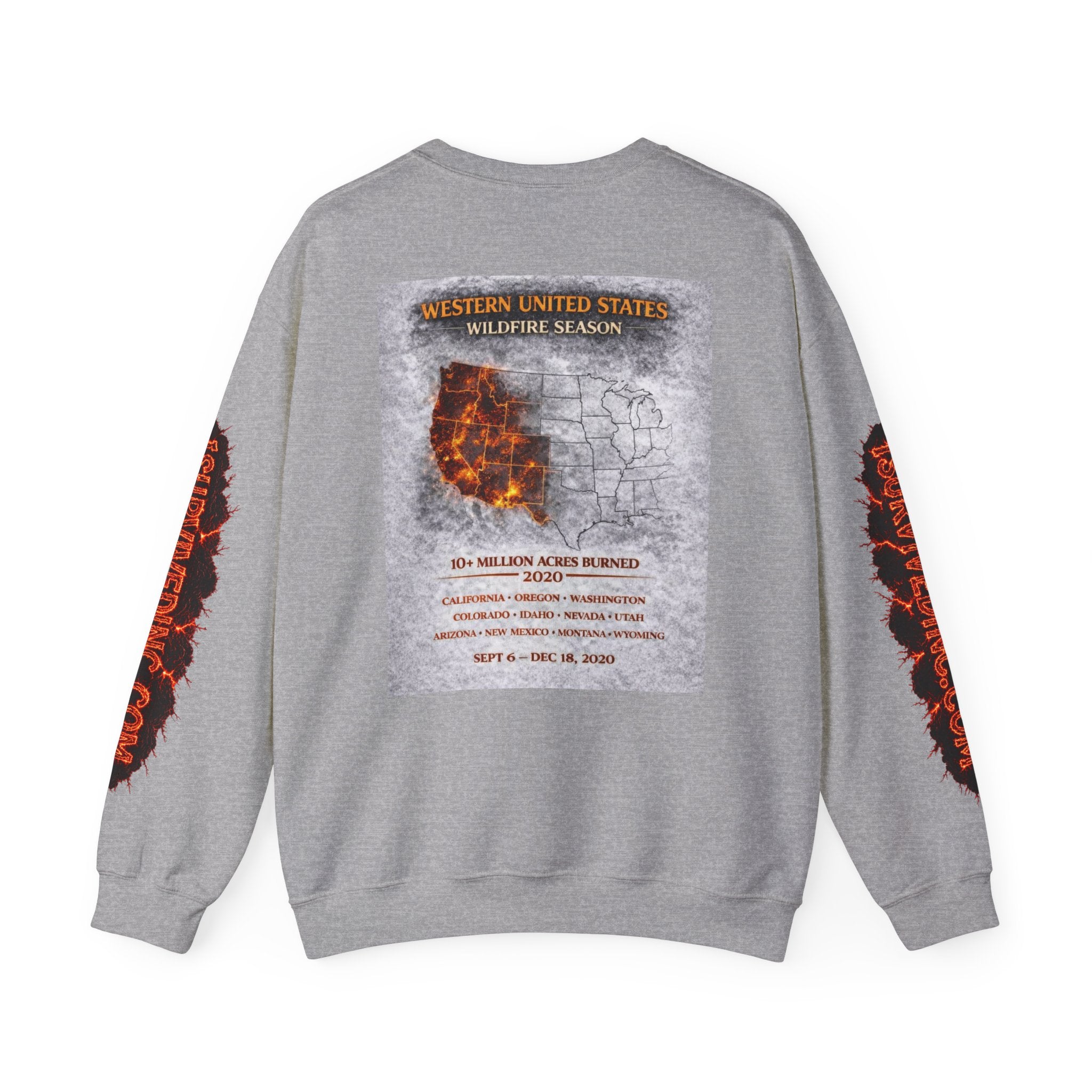 I Survived 2020 — S2:E4 "Western U.S. Wildfire Season" | Mid-Season Finale Pt. 1 | Wildfire Edition Memorial Unisex Heavy Blend™ Crewneck Sweatshirt