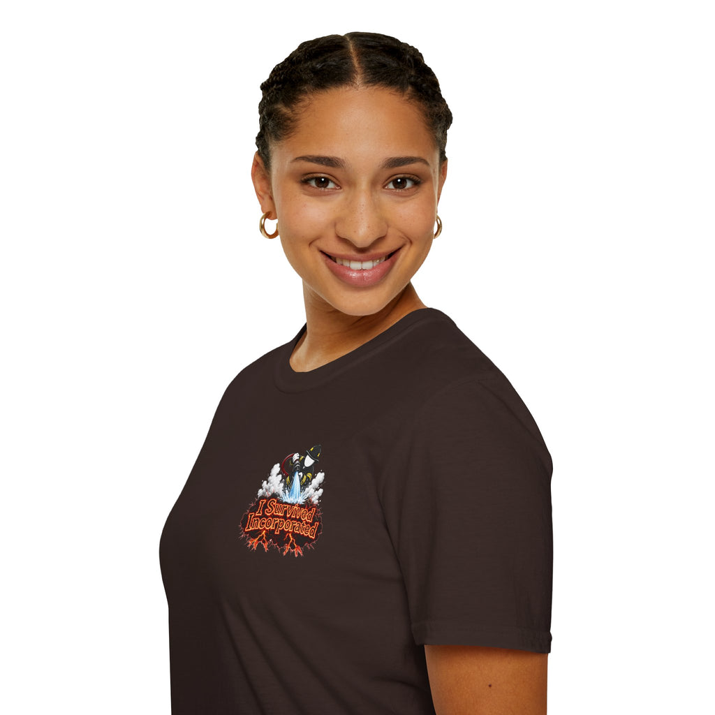 I Survived 2020 — "Please Stand By" Test Pattern Tee Wildfire Signal Edition Summer Premiere Unisex Softstyle T-Shirt