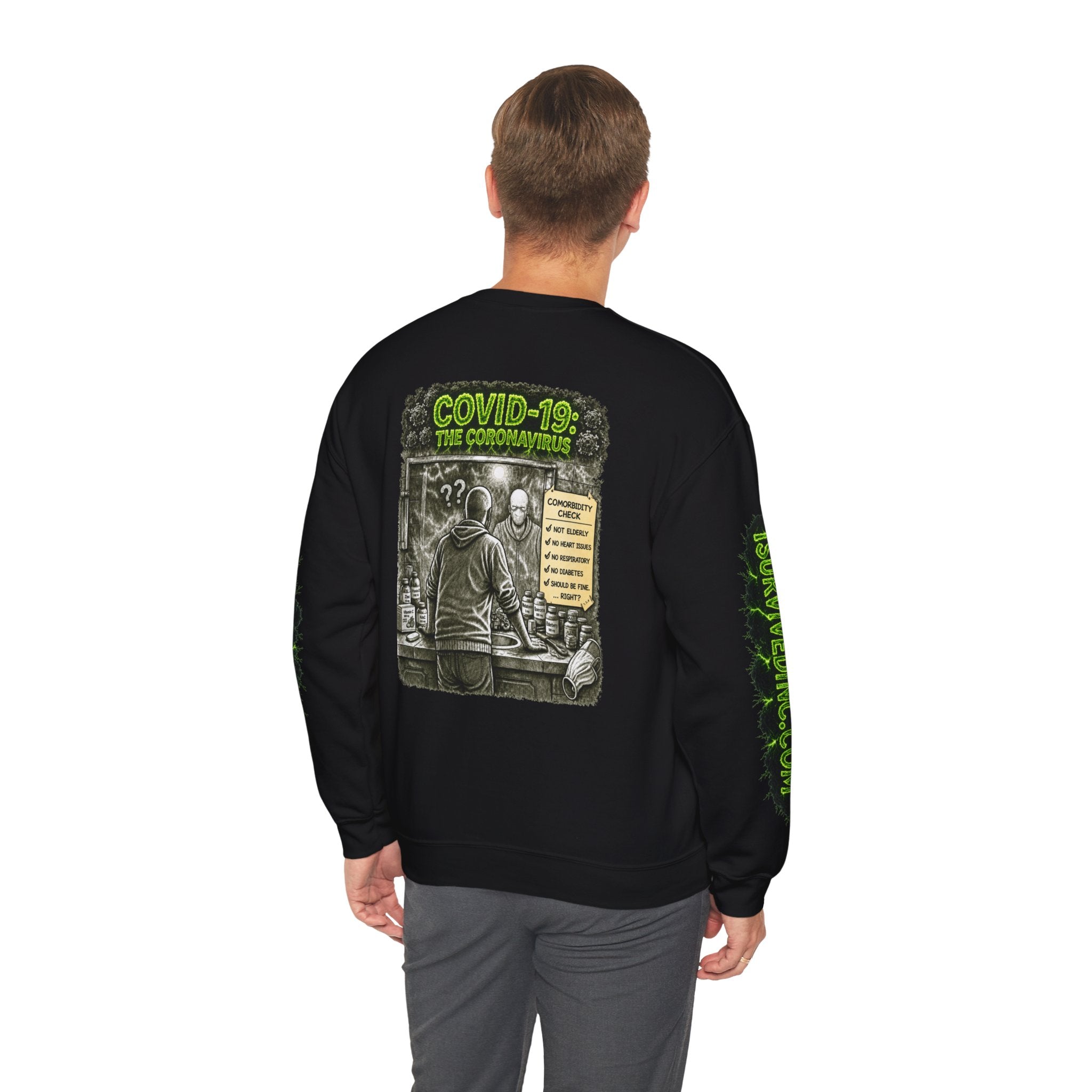 I Survived 2020 — PANDEMIC S1:E1: "COVID-19: The Coronavirus" Unisex Heavy Blend™ Crewneck Sweatshirt