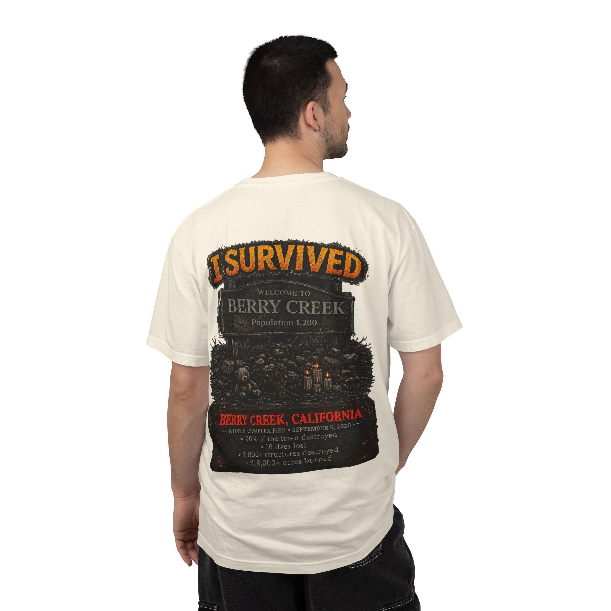 I Survived 2020 — Director's Cut S2:E1 "Berry Creek" | Wildfire Edition Memorial Unisex Garment-Dyed T-shirt