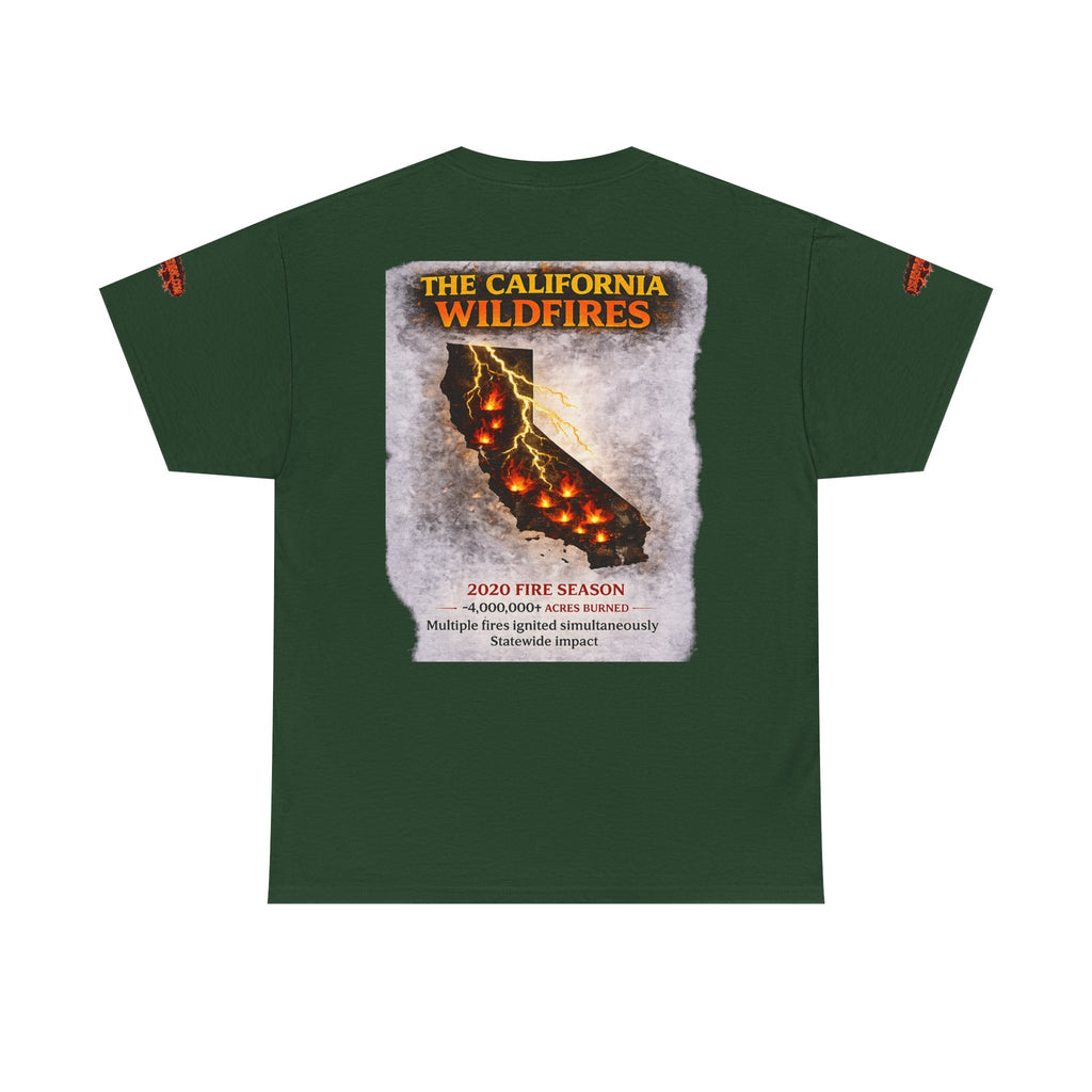 I Survived 2020 — S2:E3 "The California Wildfires" | Wildfire Edition Memorial Unisex Heavy Cotton Tee (SPECIAL EDITION)