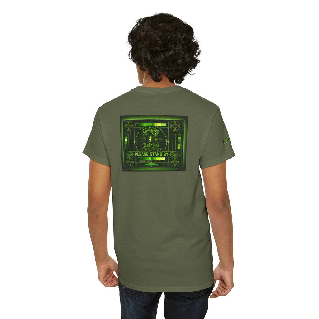 I Survived 2020 — "Please Stand By" Test Pattern Toxic Signal Tee Special Edition Summer Premiere Unisex Heavy Cotton Tee