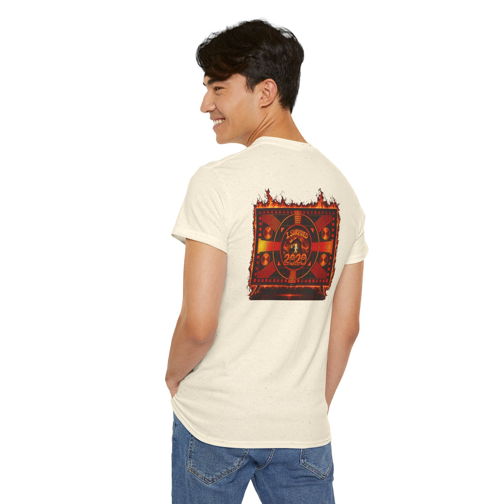 I Survived 2020 — "Please Stand By" Test Pattern Tee Wildfire Signal Edition Summer Premiere Unisex Heavy Cotton Tee