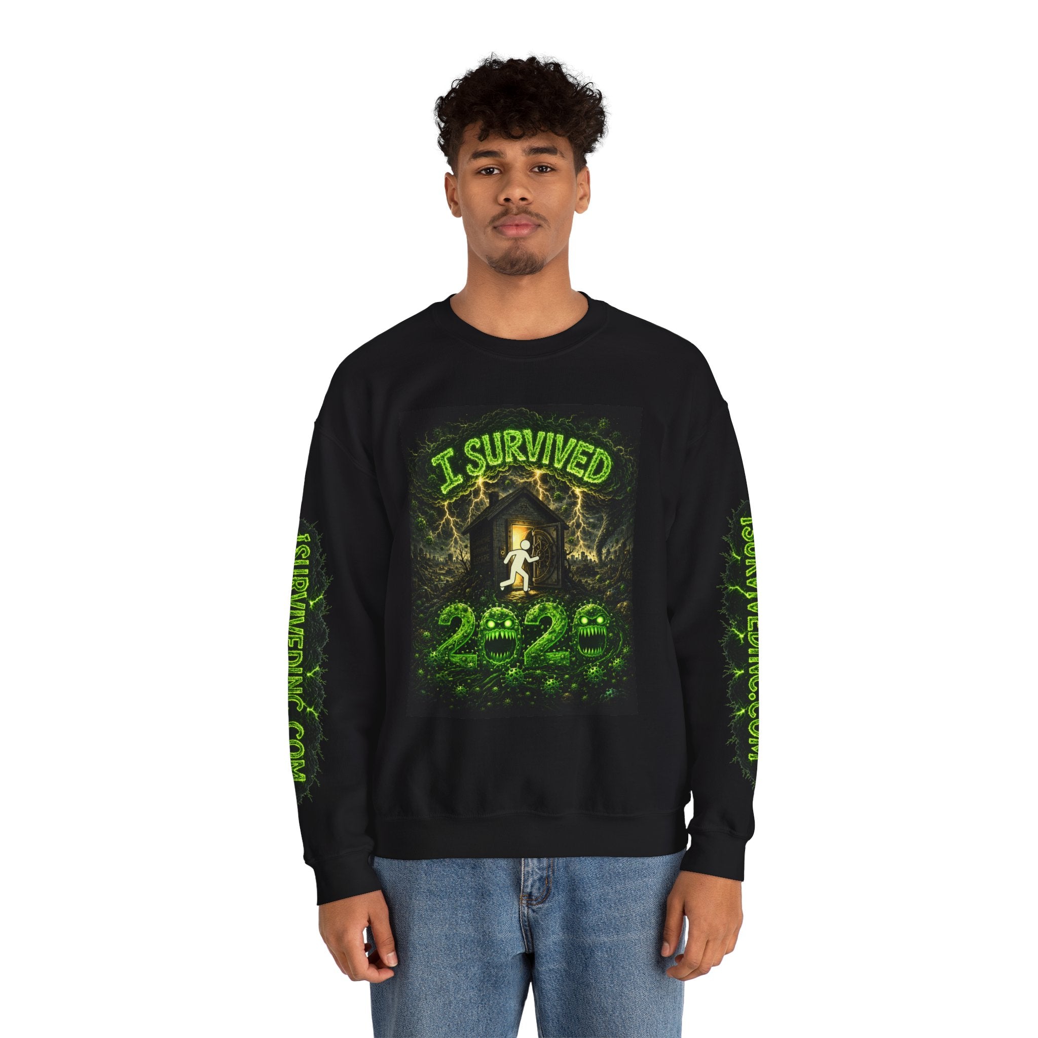 I Survived 2020 — PANDEMIC S1:E4: "Mask Madness" Unisex Heavy Blend™ Crewneck Sweatshirt