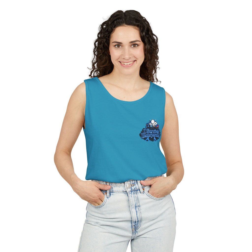 I Survived 2020 — "Please Stand By" Test Pattern Tee Lockdown Special Edition Summer Exclusive Unisex Garment-Dyed Tank Top